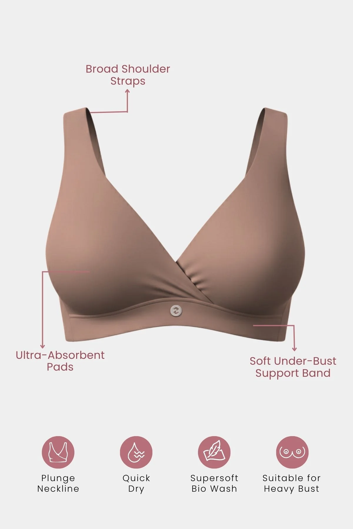 247 (Upgraded) Coco Modal Padded Maternity Feeding Bra - Image 2