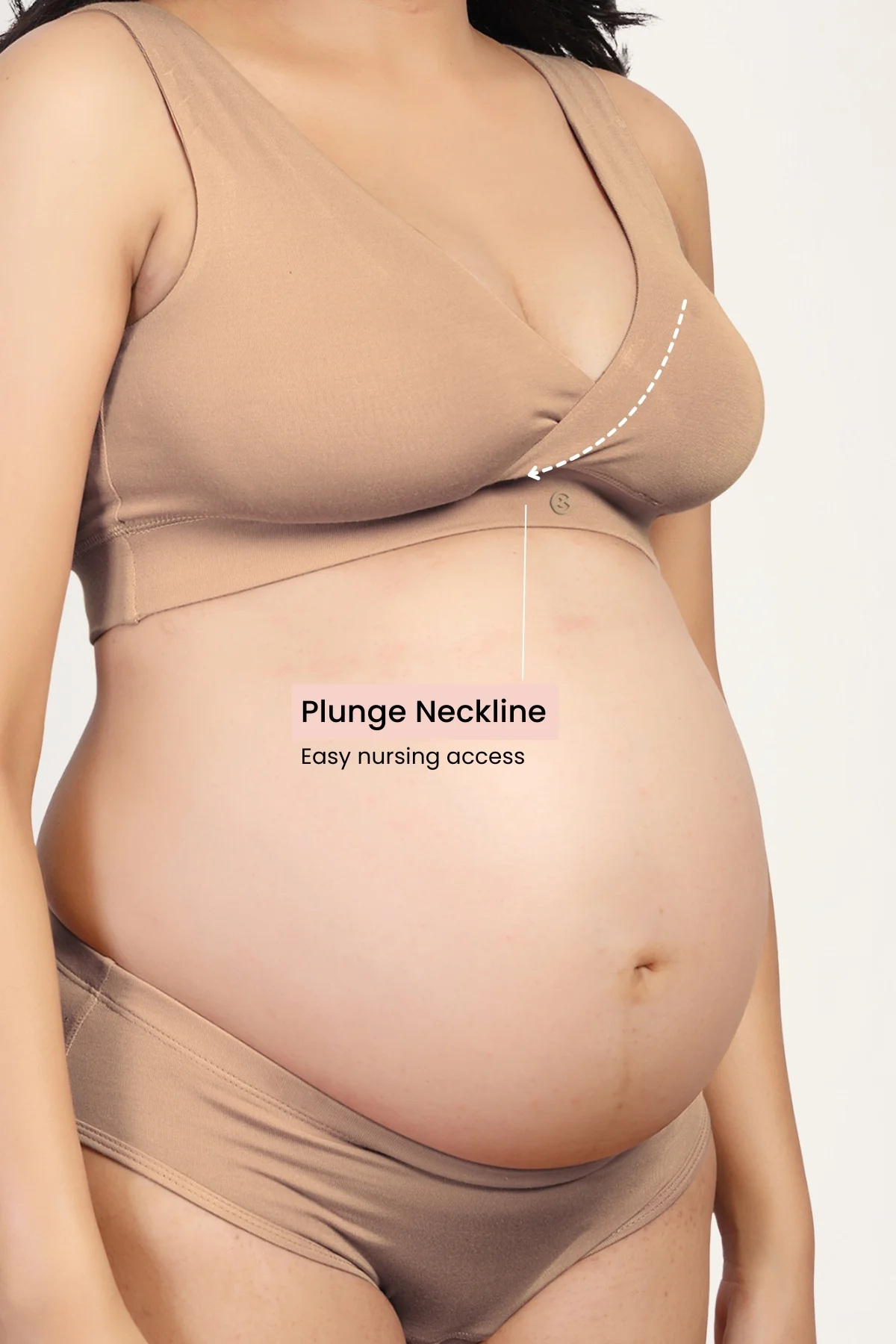 247 (Upgraded) Dark Skin Modal Padded Maternity Feeding Bra - Image 3