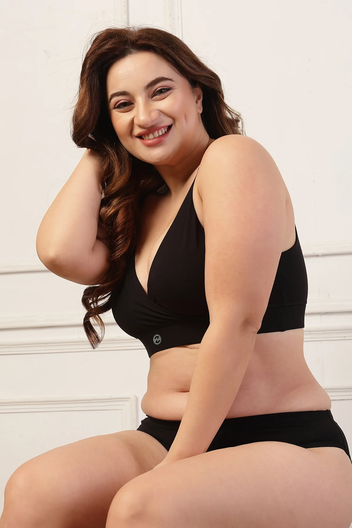 247 Extra Support Cotton Feeding Bra with Adjuster - Black - Image 16