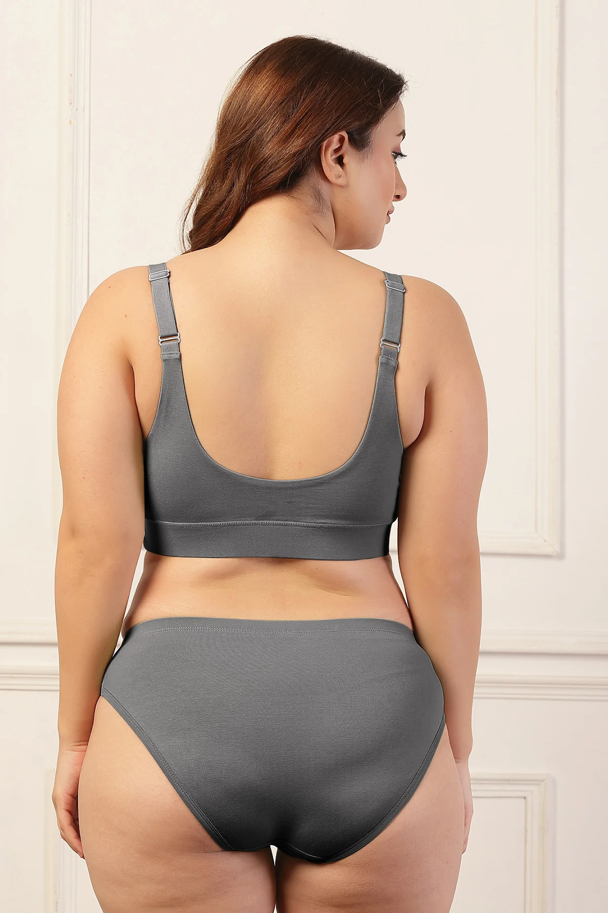247 Extra Support Cotton Feeding Bra with Adjuster - Dark Grey - Image 11