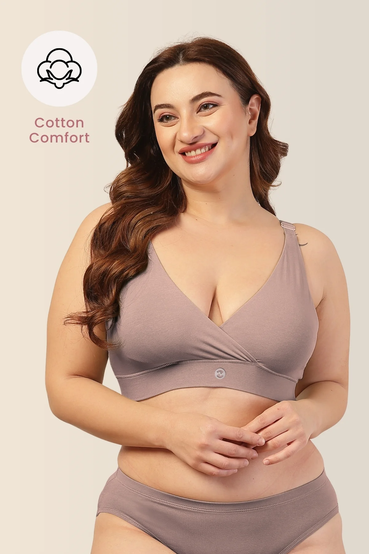 247 Extra Support Cotton Feeding Bra with Adjuster - Dark Skin - Image 13