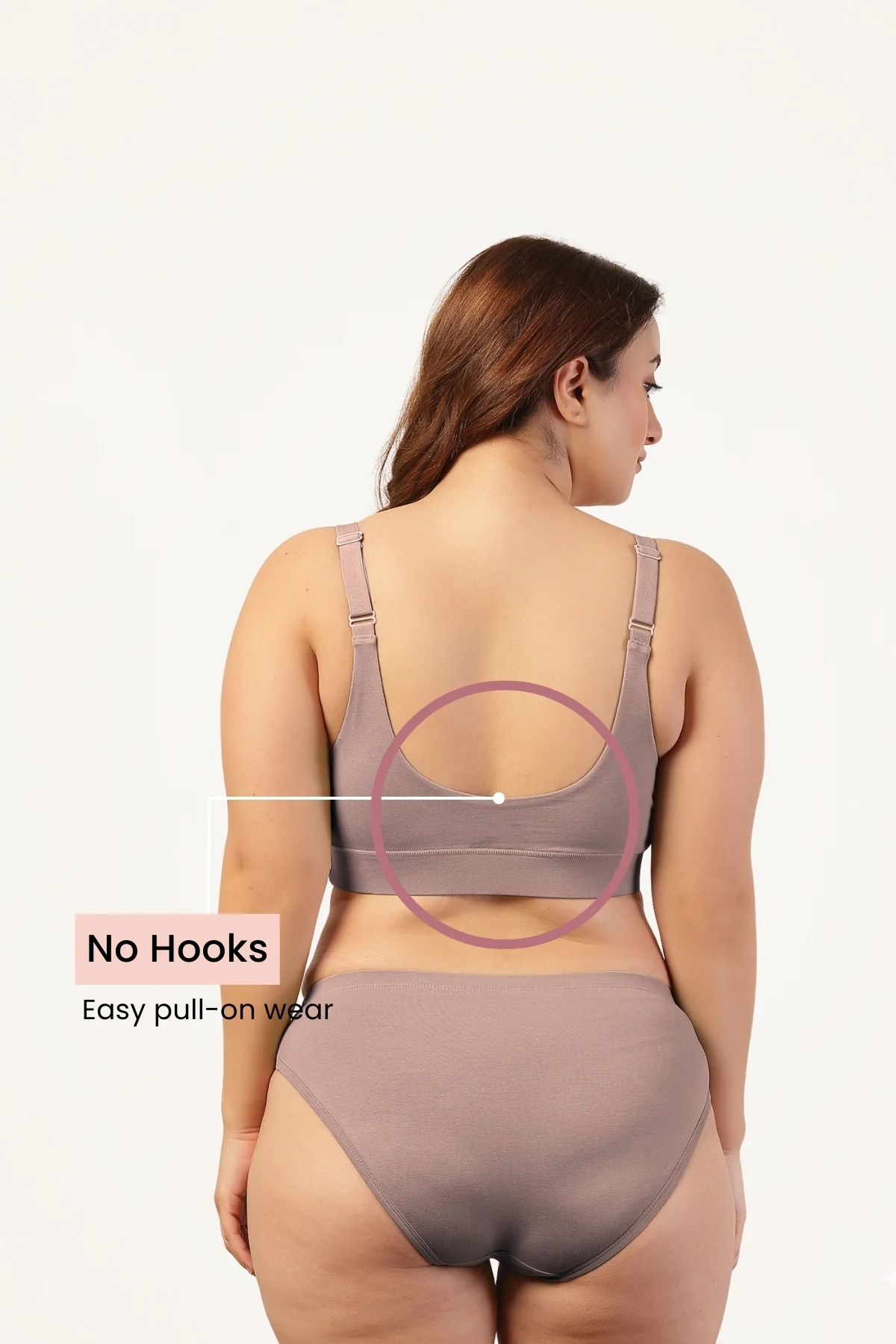 247 Extra Support Cotton Feeding Bra with Adjuster - Dark Skin - Image 4