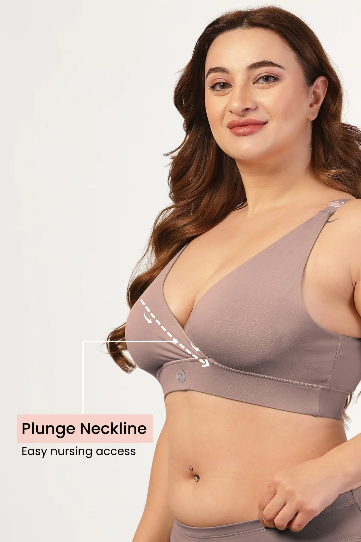 247 Extra Support Cotton Feeding Bra with Adjuster - Dark Skin - Image 5