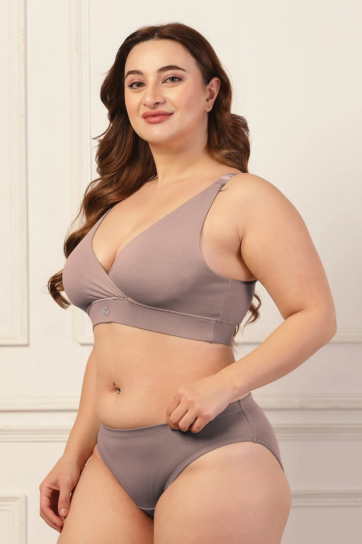 247 Extra Support Cotton Feeding Bra with Adjuster - Dark Skin - Image 9