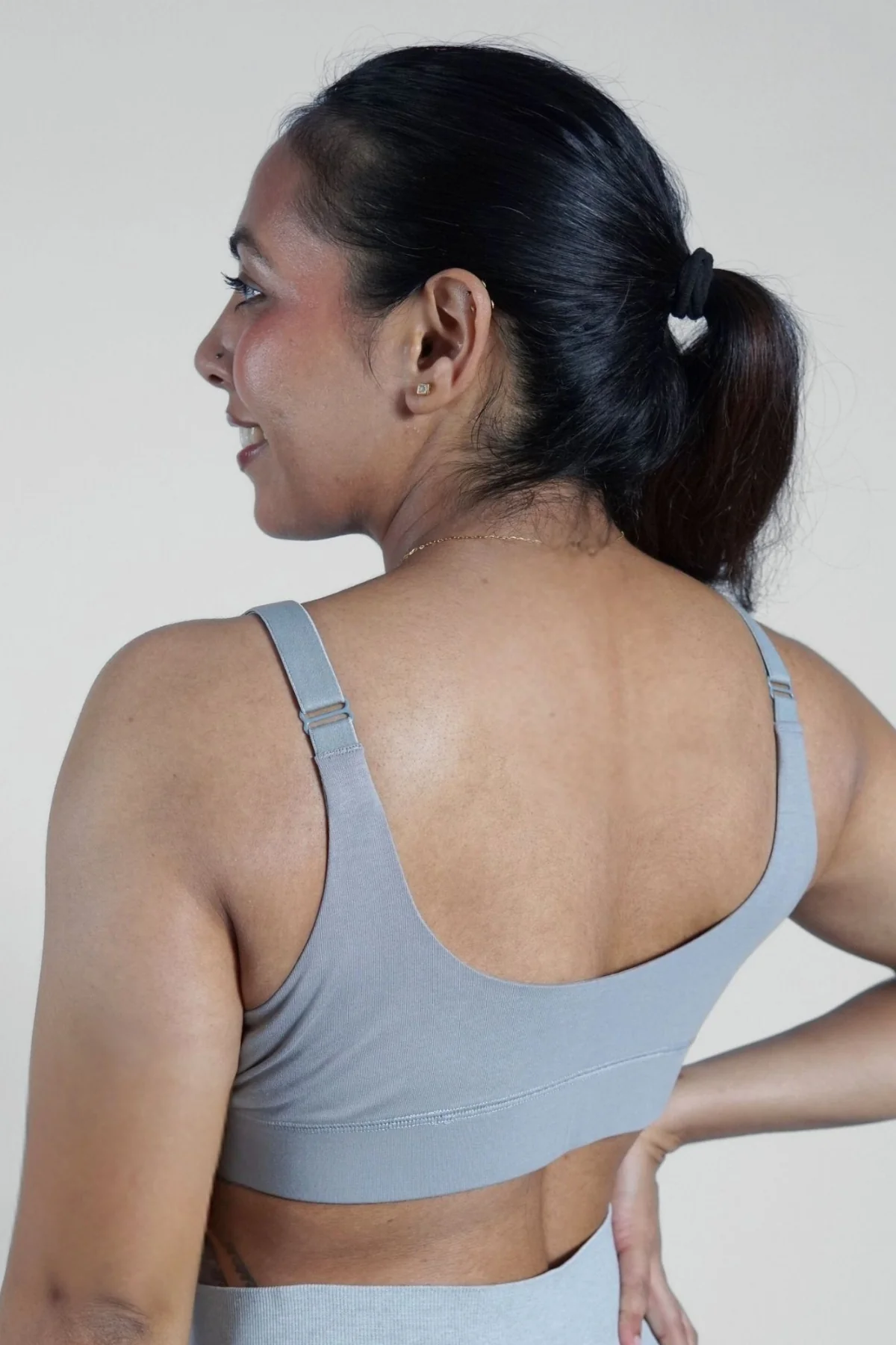 247 Extra Support Cotton Feeding Bra with Adjuster - Light Grey - Image 22