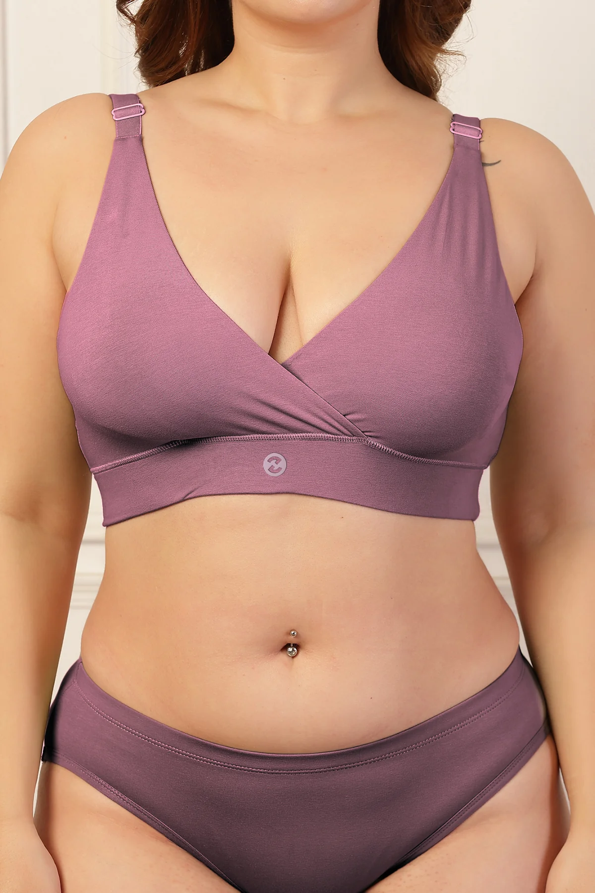 247 Extra Support Cotton Feeding Bra with Adjuster - Lilac - Image 13