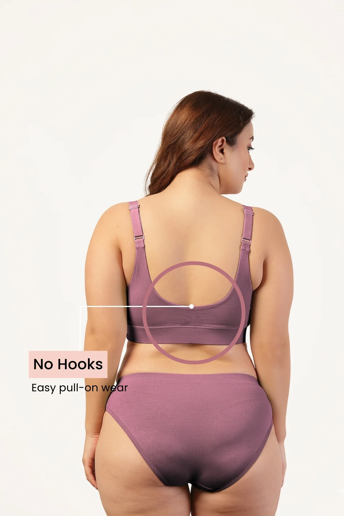 247 Extra Support Cotton Feeding Bra with Adjuster - Lilac - Image 4