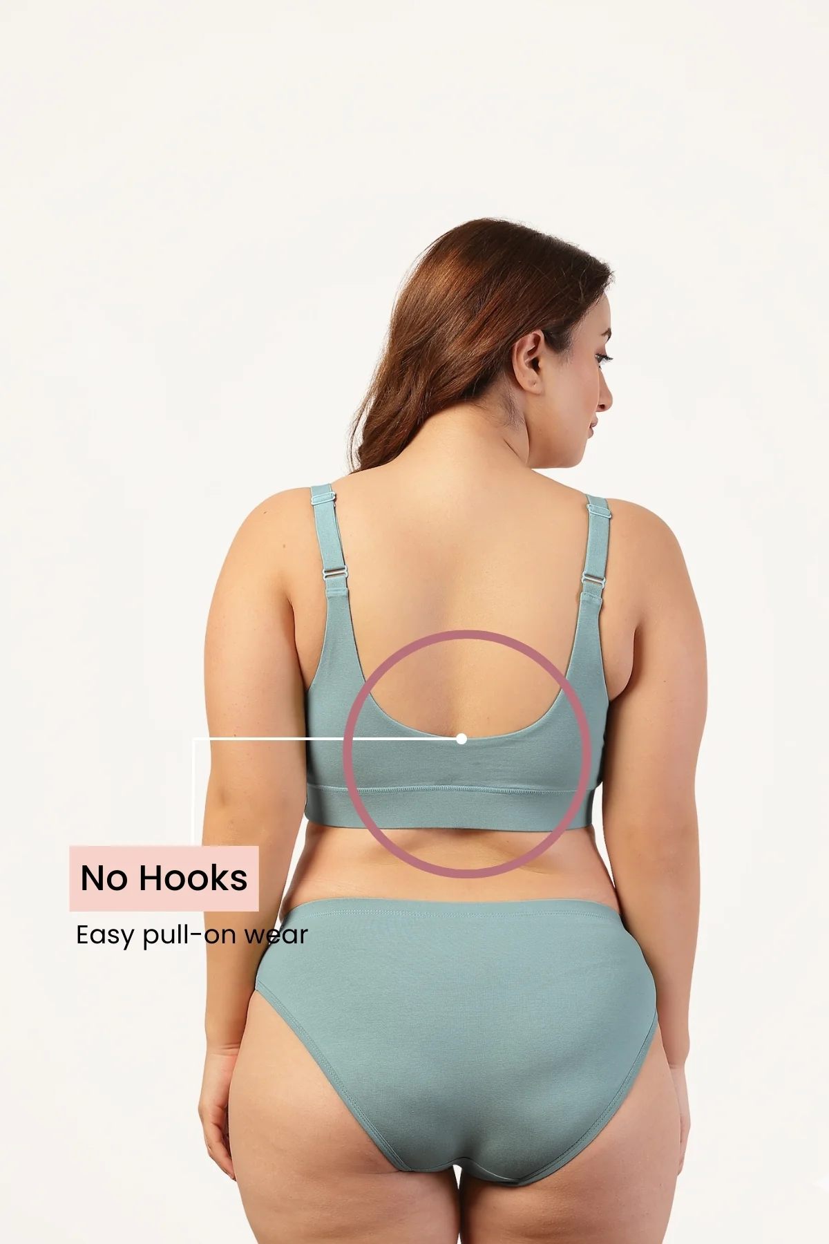 247 Extra Support Cotton Feeding Bra with Adjuster - Mint - Image 4