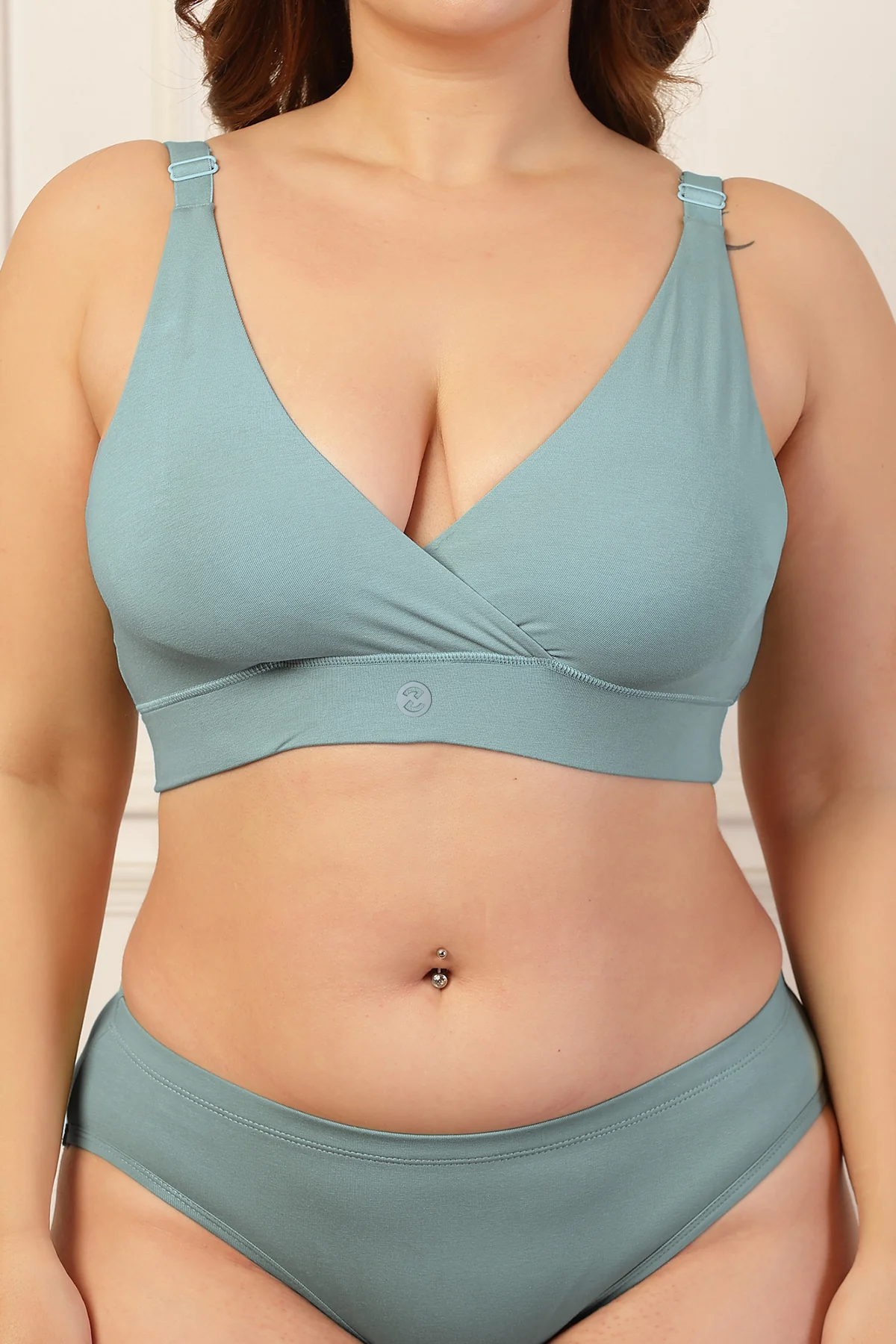 247 Extra Support Cotton Feeding Bra with Adjuster - Mint - Image 8