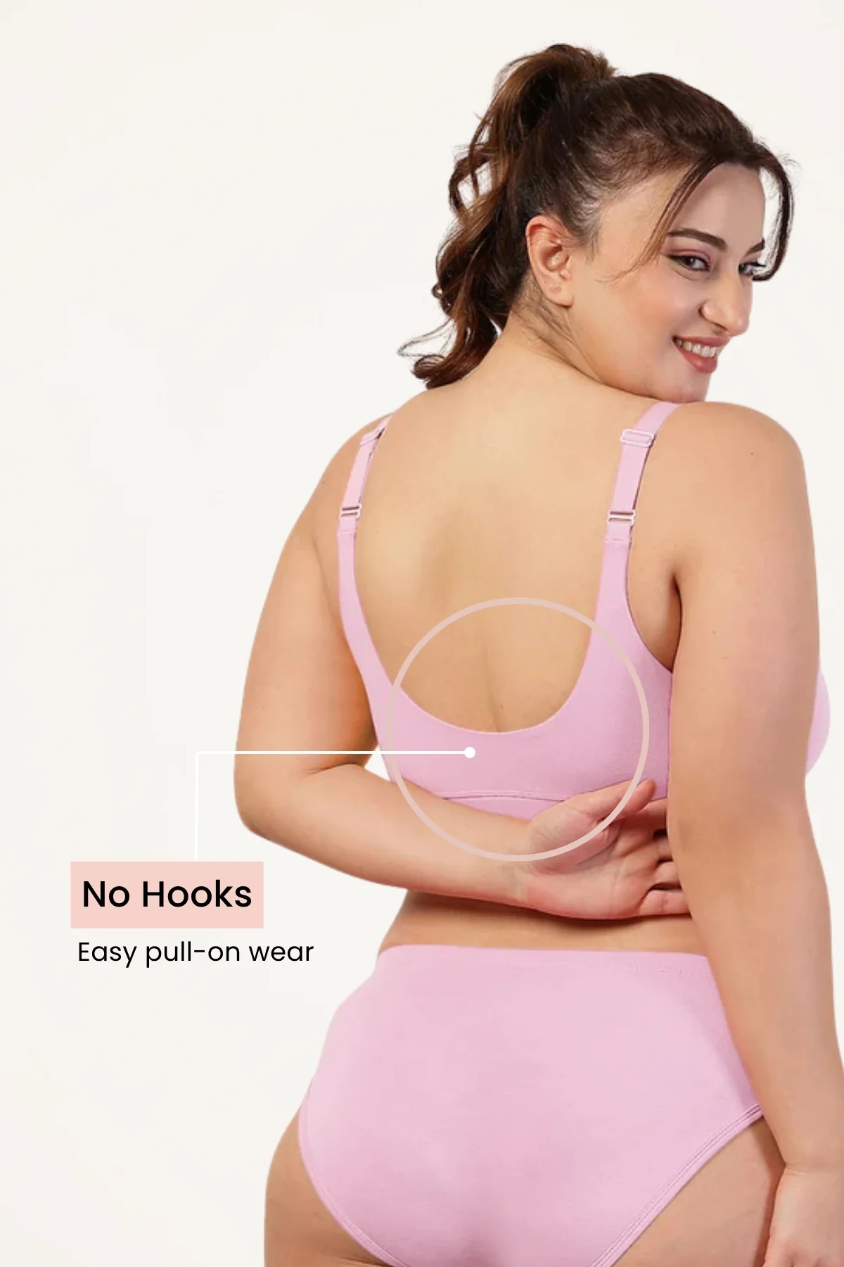 247 Extra Support Cotton Feeding Bra with Adjuster - Pink - Image 4