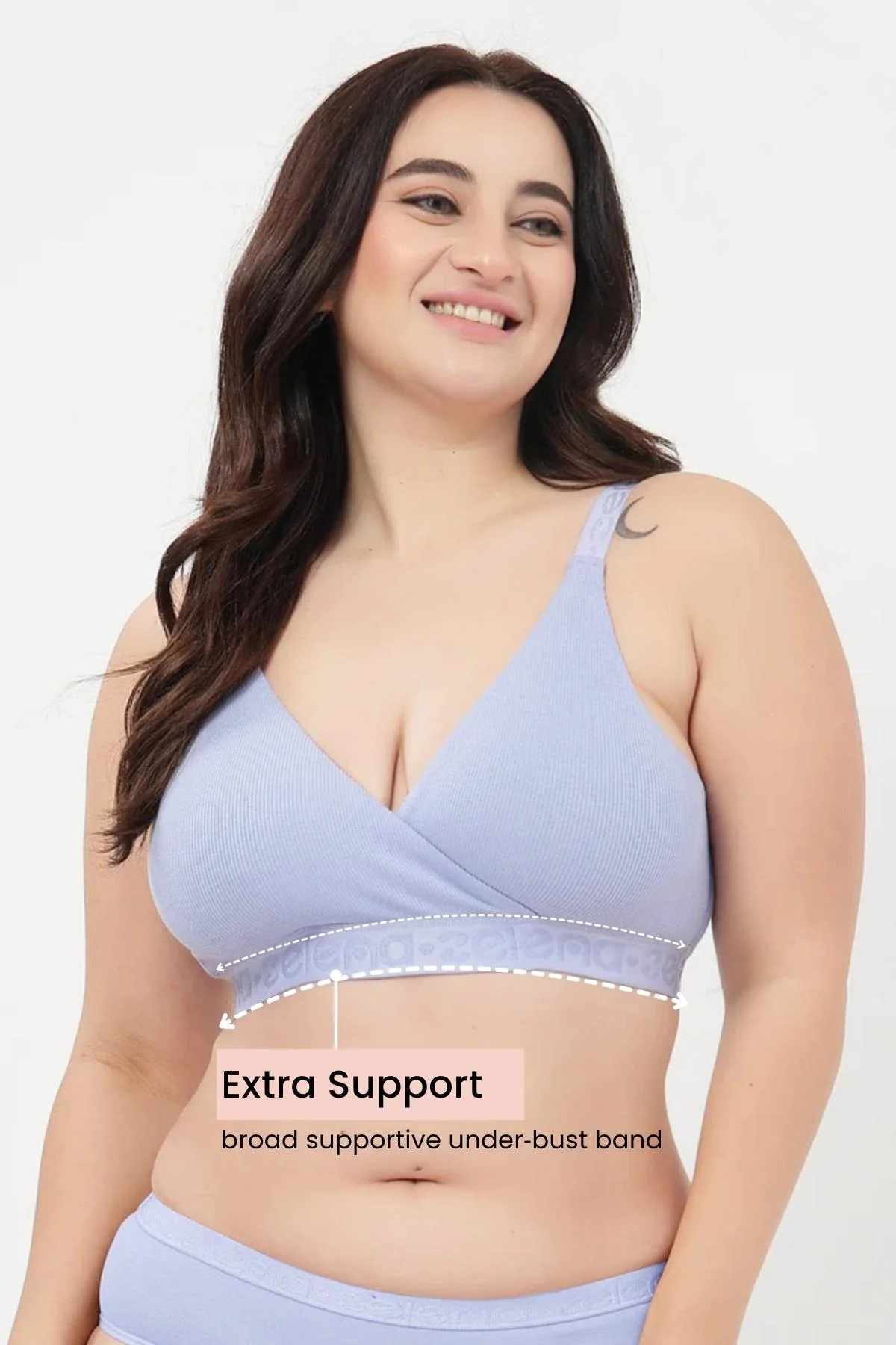 Zena Fine-Rib Bra - Soft Blue - Image 16