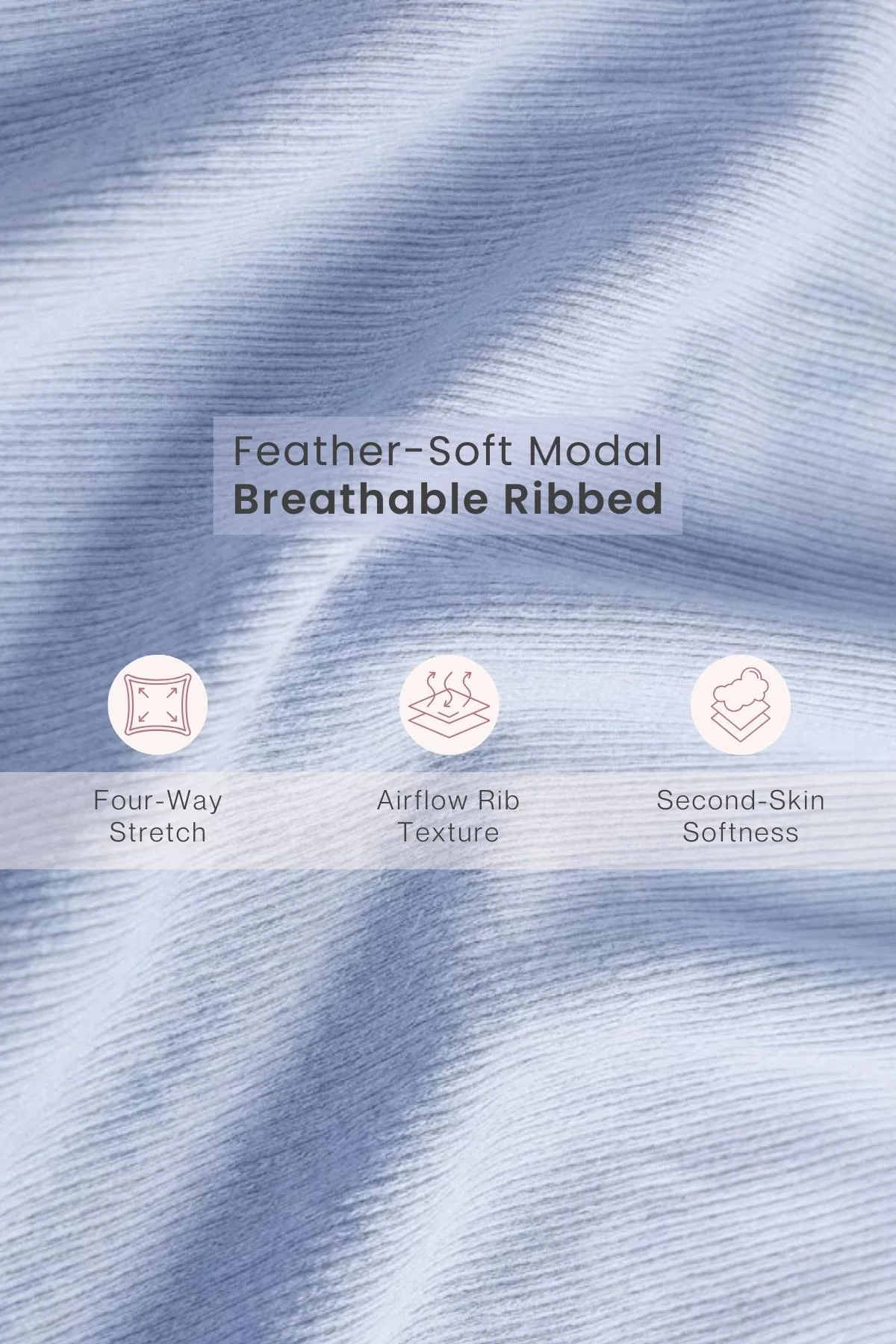 Zena Fine-Rib Bra - Soft Blue - Image 6