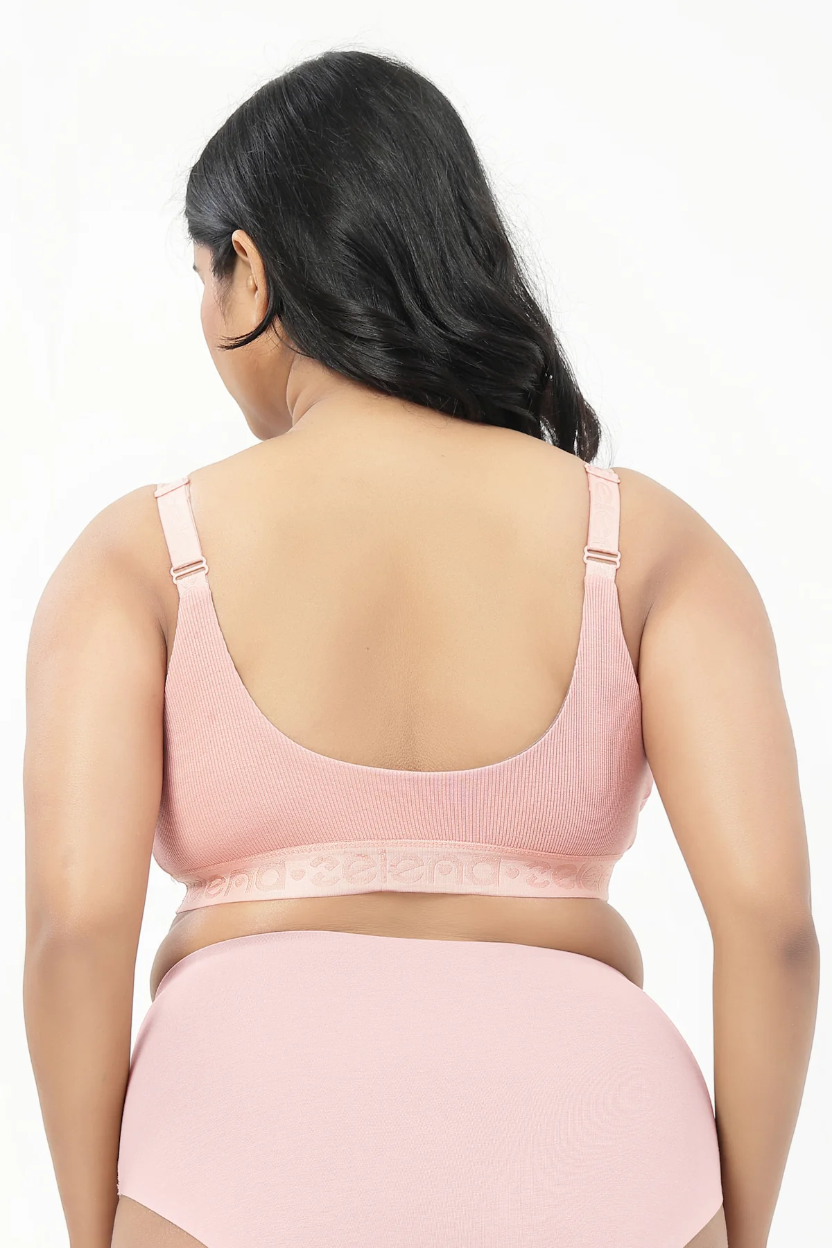 Zena Fine-Rib Bra - Rose Gold - Image 12