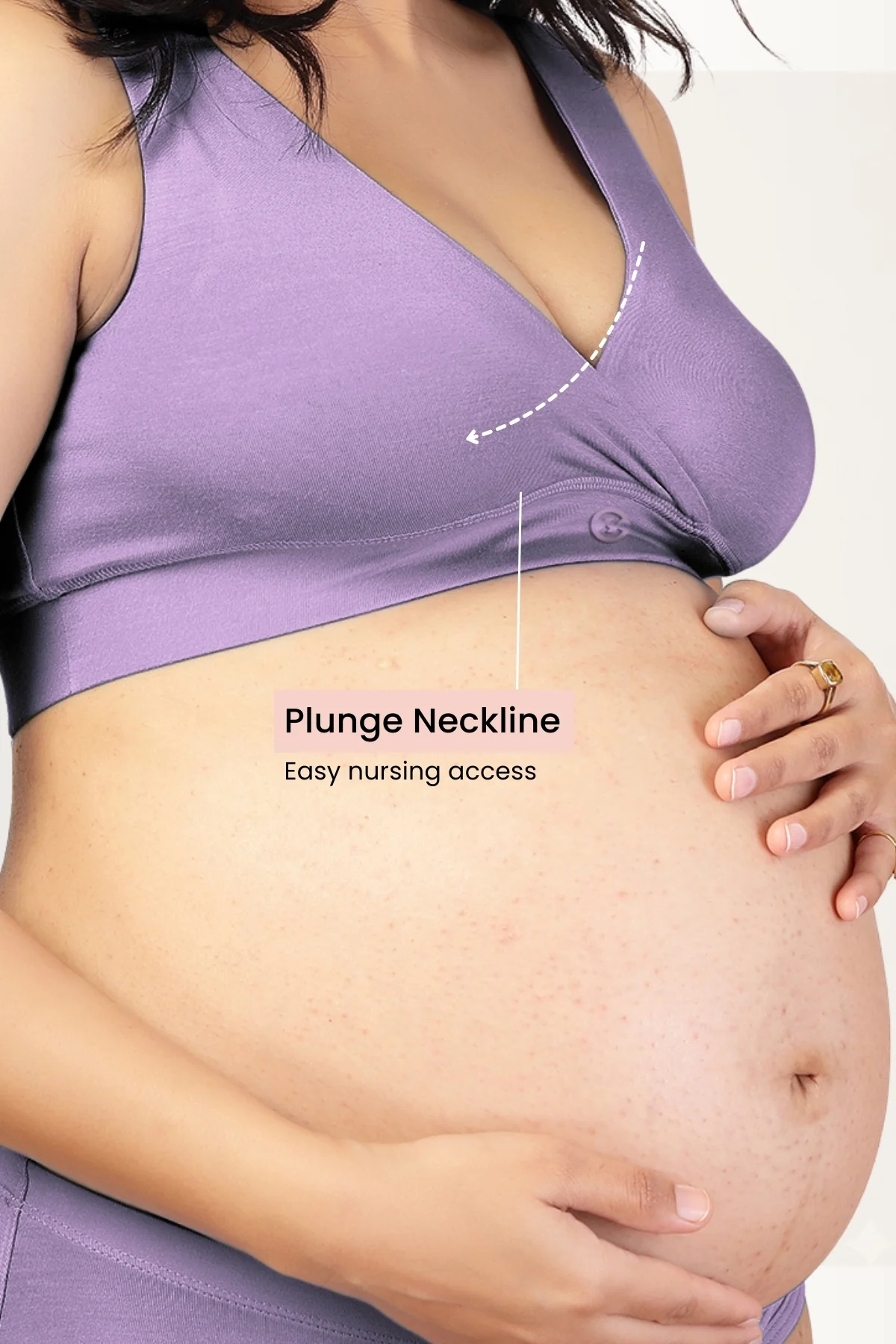 247 (Upgraded) Lavender Modal Padded Maternity Feeding Bra - Image 3