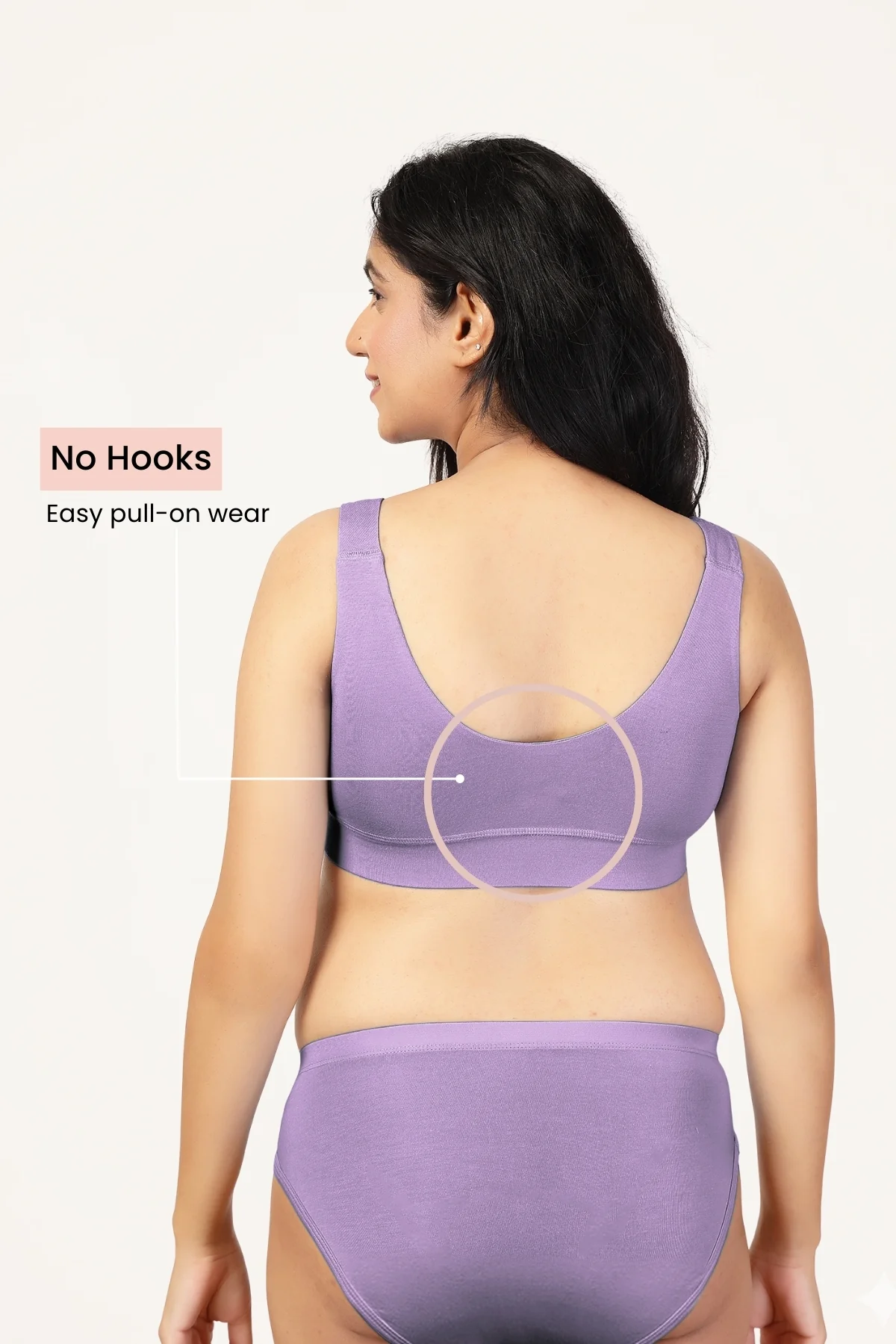 247 (Upgraded) Lavender Modal Padded Maternity Feeding Bra - Image 4
