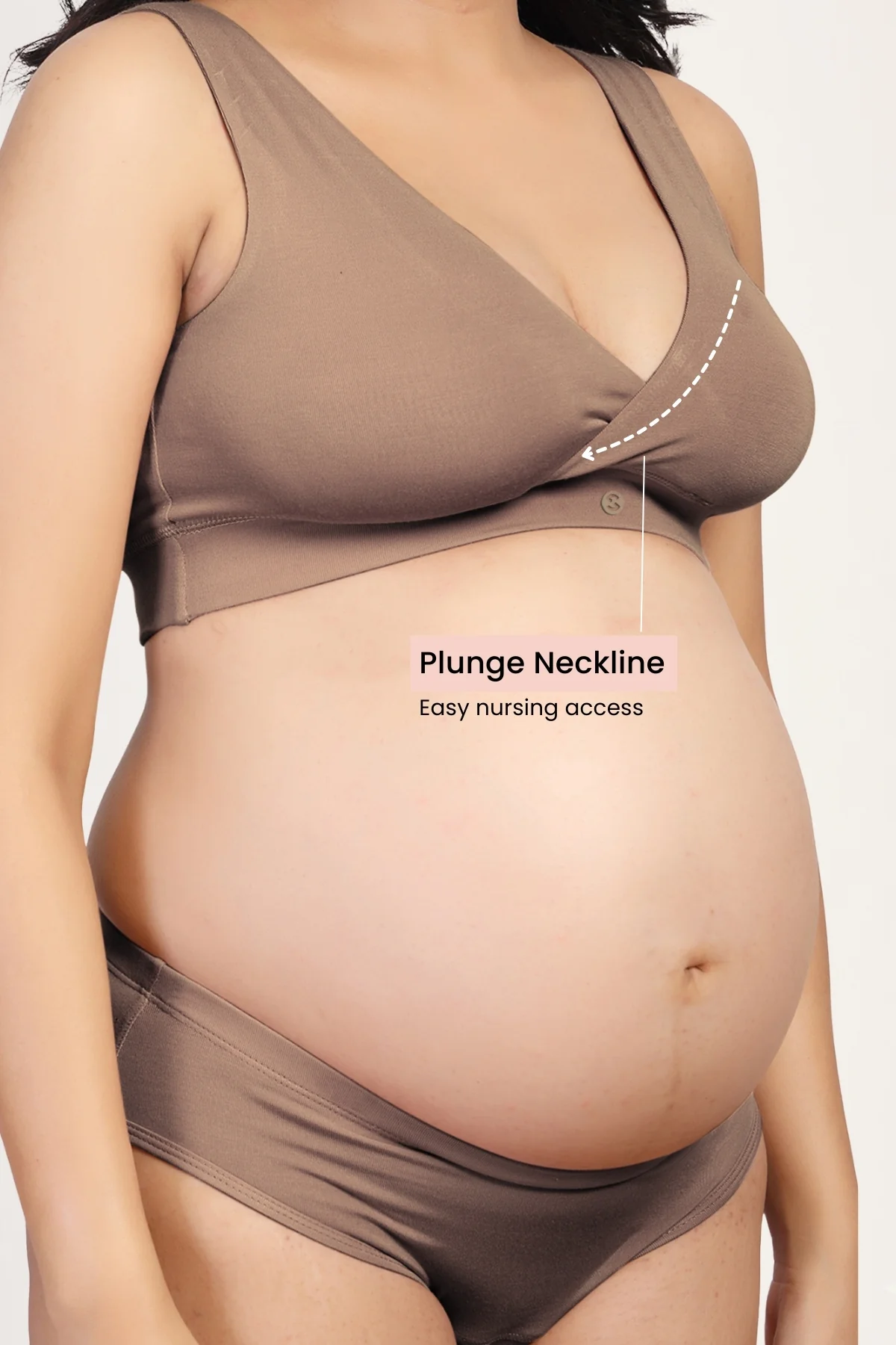 247 (Upgraded) Light Coco Modal Padded Maternity Feeding Bra - Image 3
