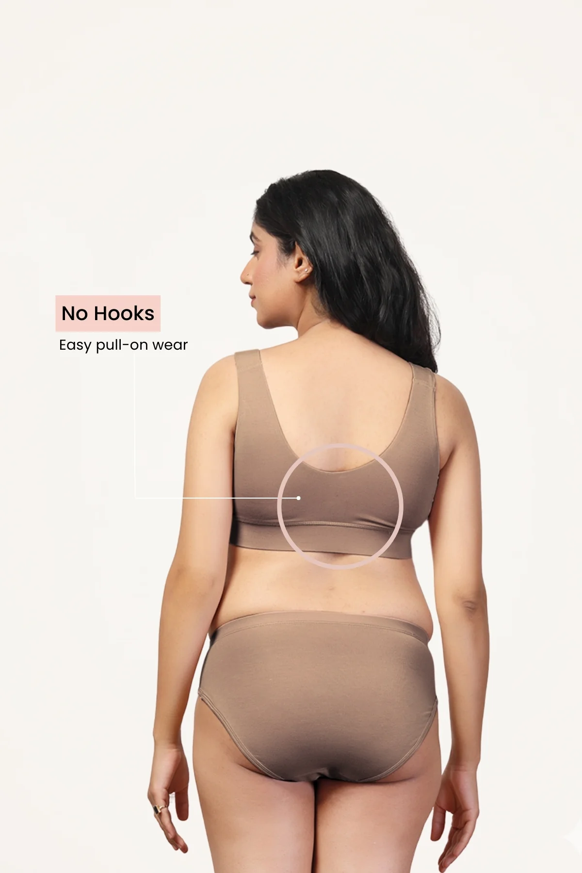 247 (Upgraded) Light Coco Modal Padded Maternity Feeding Bra - Image 4