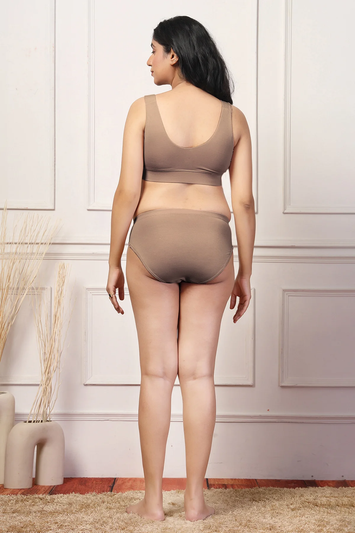 247 (Upgraded) Light Coco Modal Padded Maternity Feeding Bra - Image 8