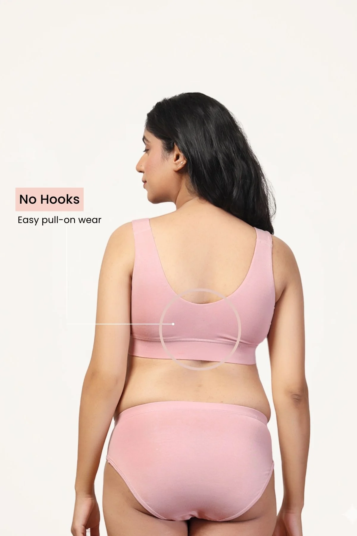 247 (Upgraded) Light Pink Modal Padded Maternity Feeding Bra - Image 4