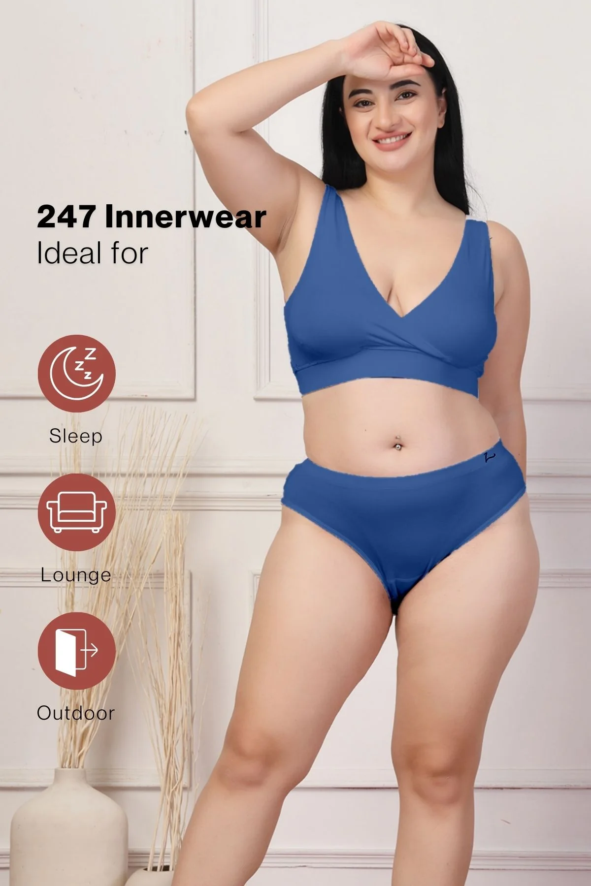 247 Melange Blue Maternity Panty (Pregnancy & Postpartum) - Image 6