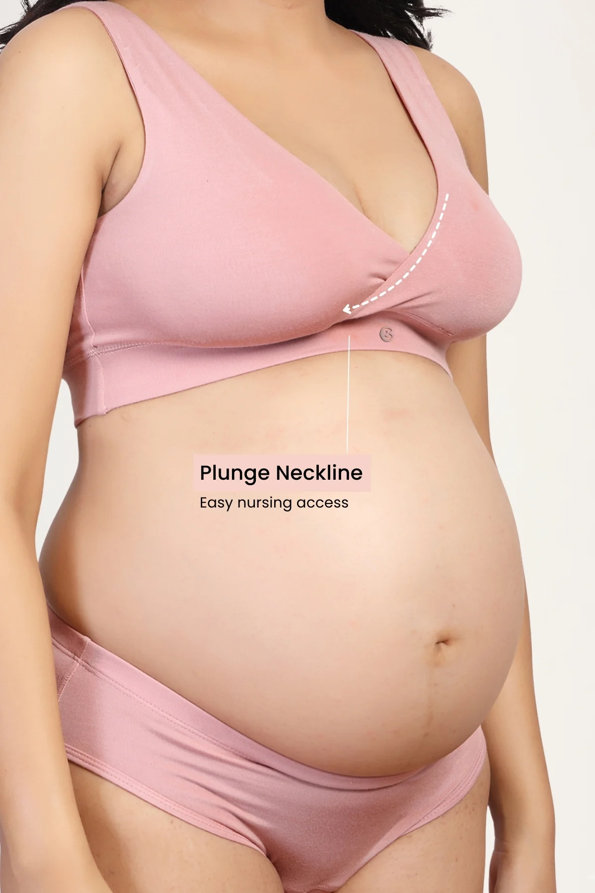 247 (Upgraded) Modal Pack of 2 Padded Maternity Feeding Bra (Light Pink) - Image 3