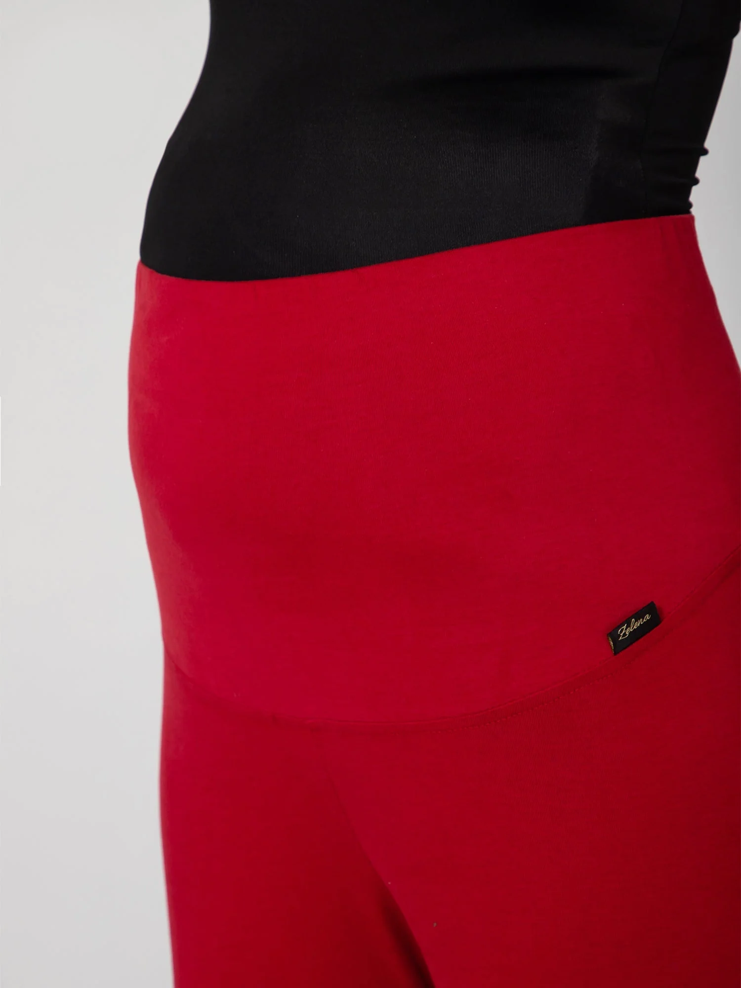 247 Zactive Maroon High Waisted Maternity Leggings - Image 2
