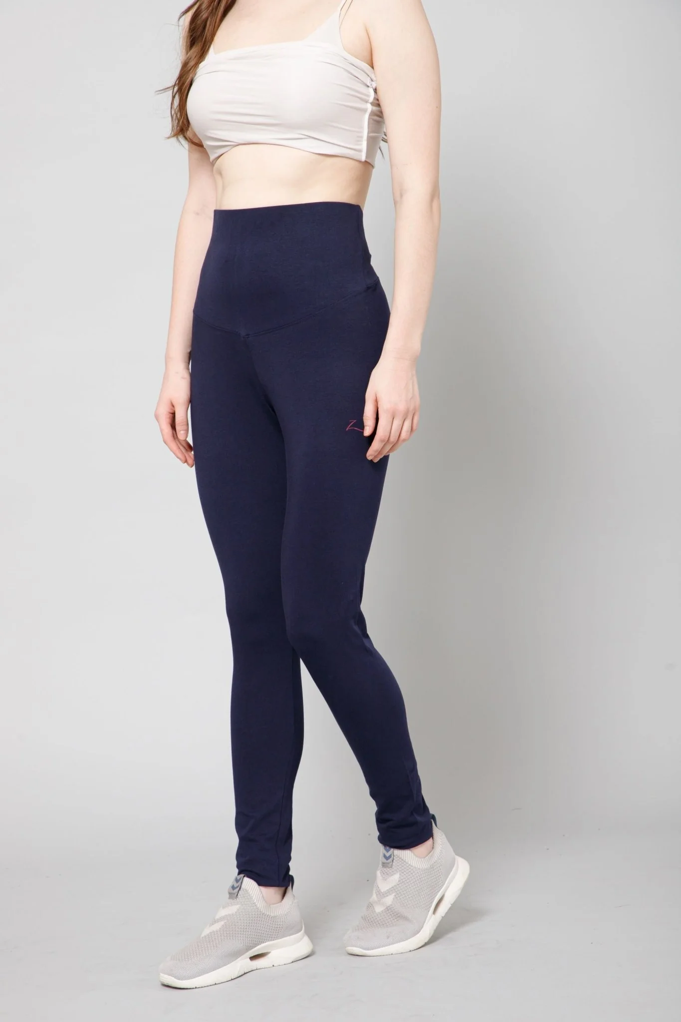 247 Zactive™ Navy Blue High Waisted Maternity Leggings - Image 3