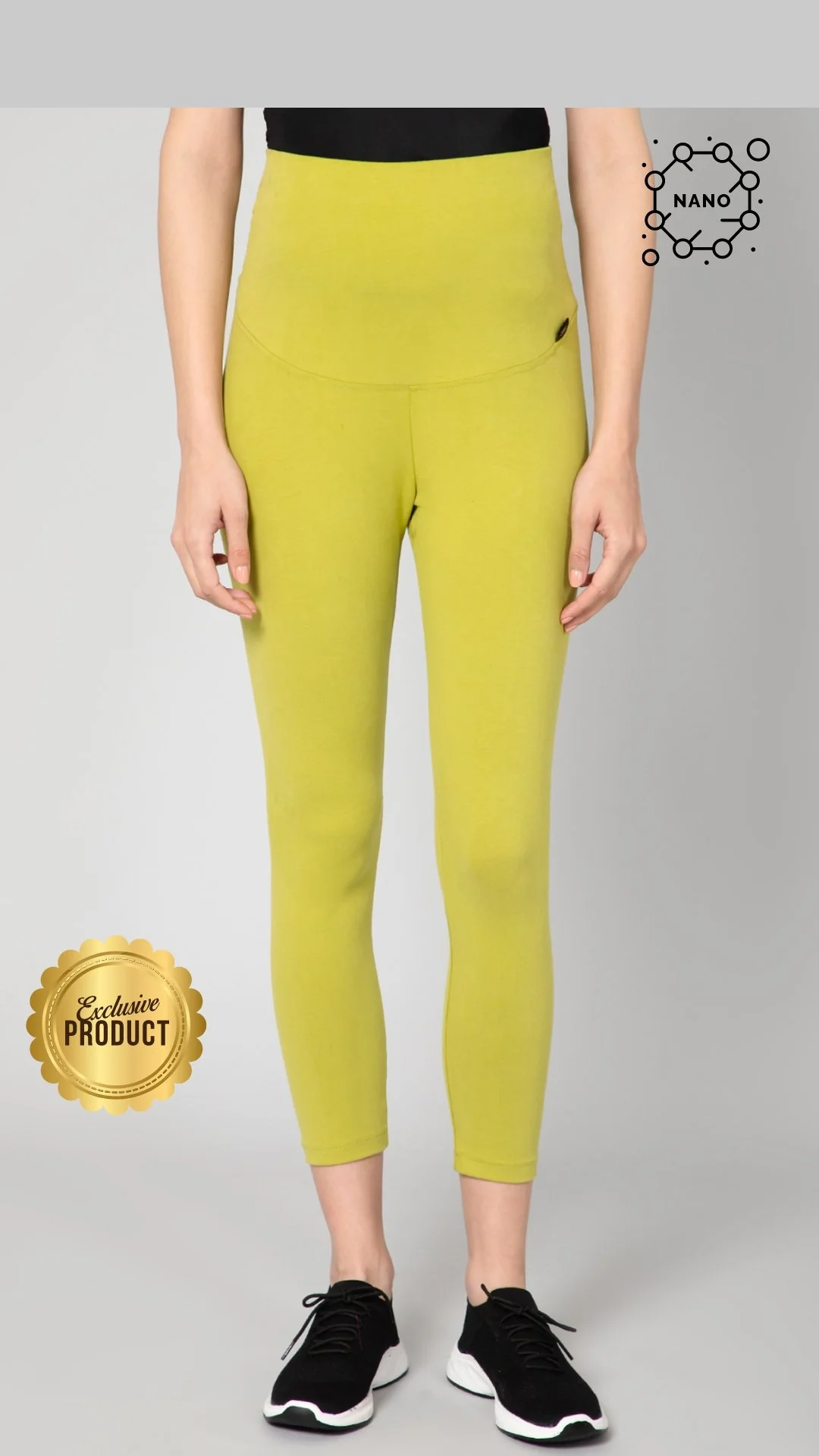 247 Zactive Olive Green High Waisted Maternity Leggings - Image 3
