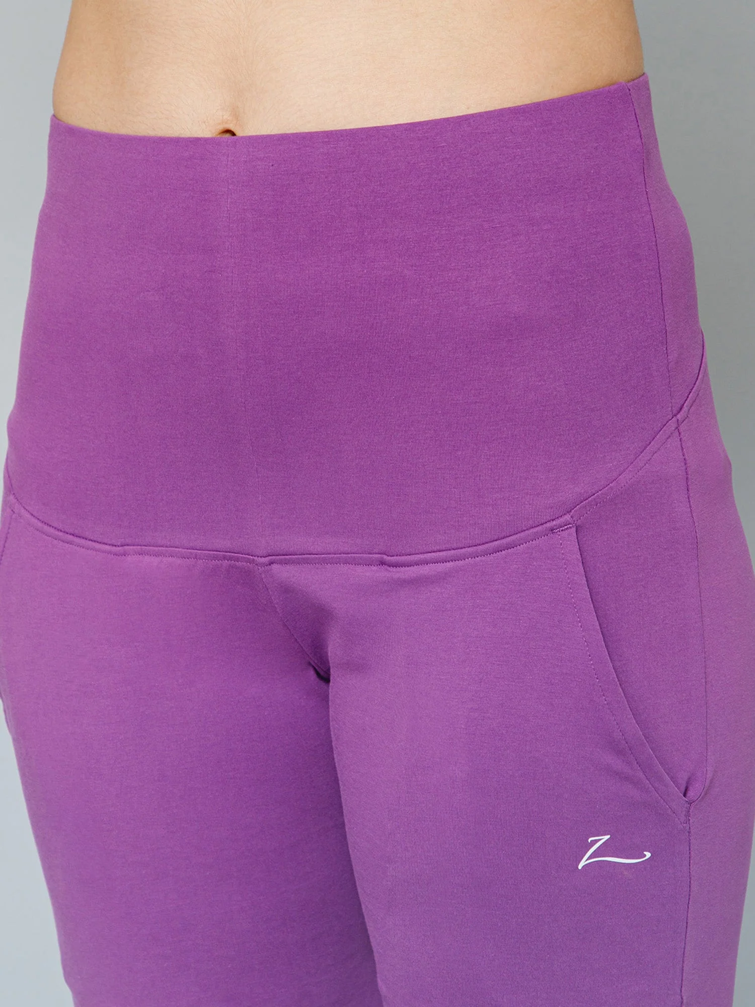 247 Zactive™ Purple High Waisted Maternity Pants Trousers WITH POCKETS - Image 10