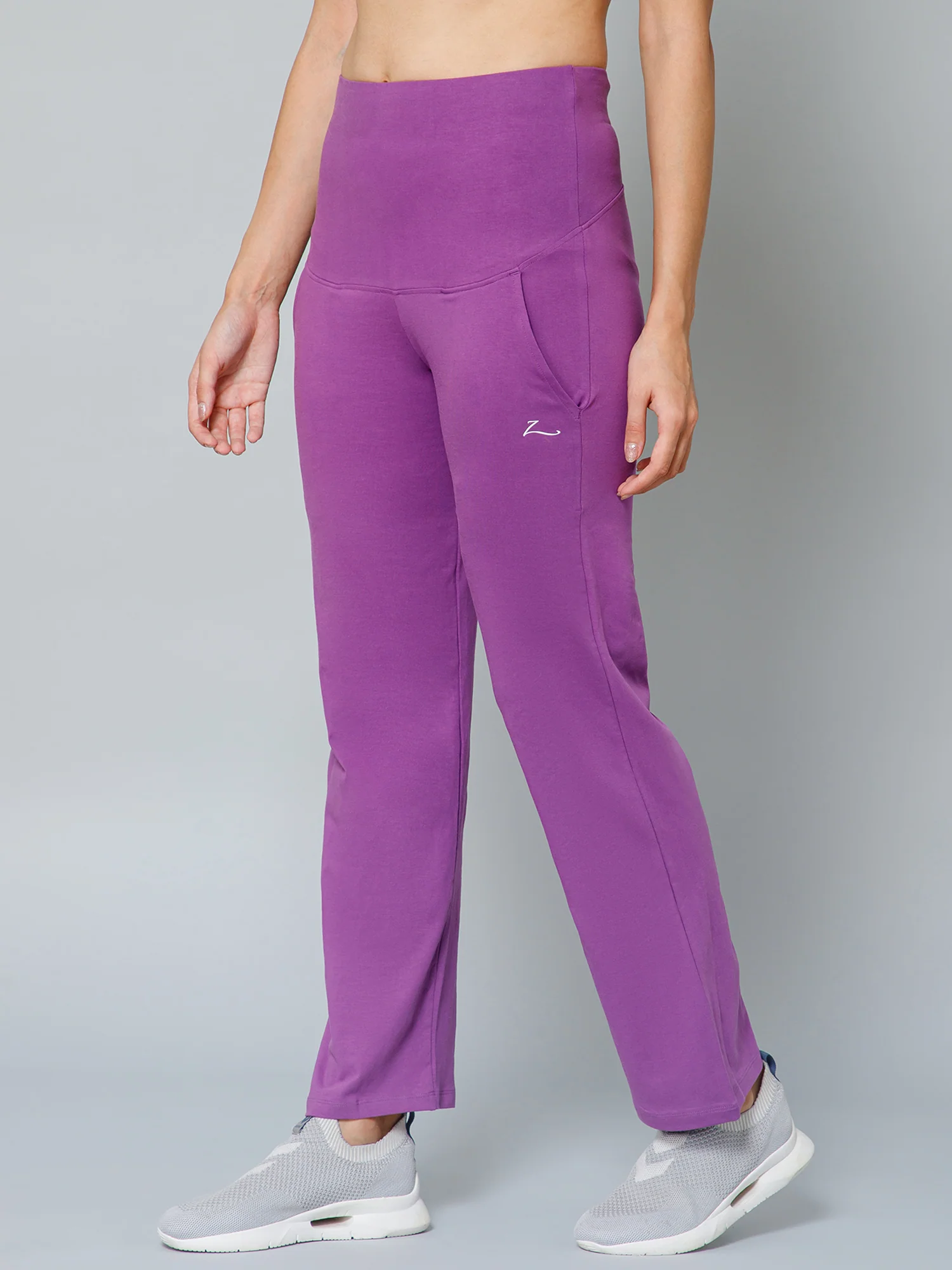 247 Zactive™ Purple High Waisted Maternity Pants Trousers WITH POCKETS - Image 4