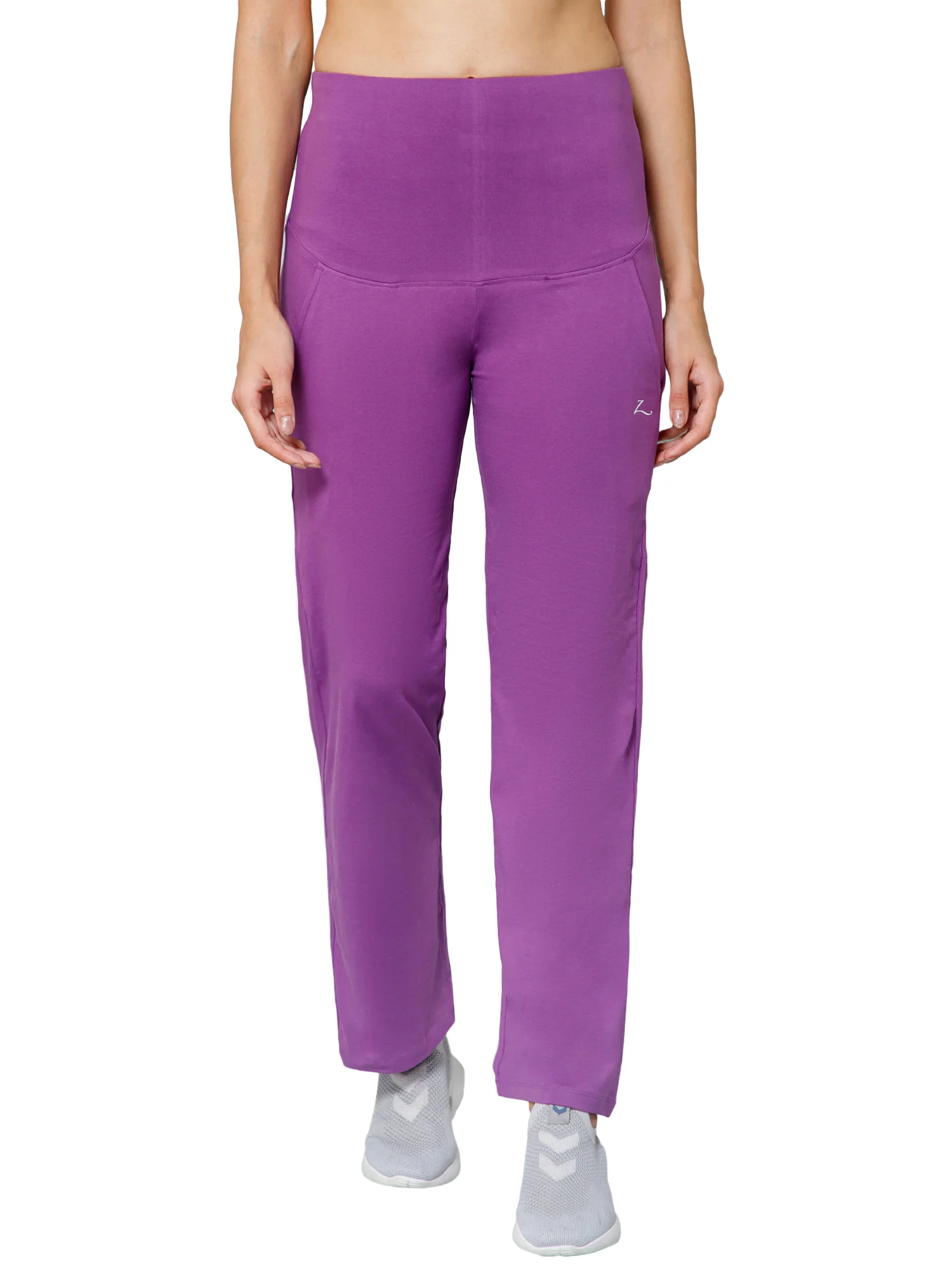 247 Zactive™ Purple High Waisted Maternity Pants Trousers WITH POCKETS - Image 6