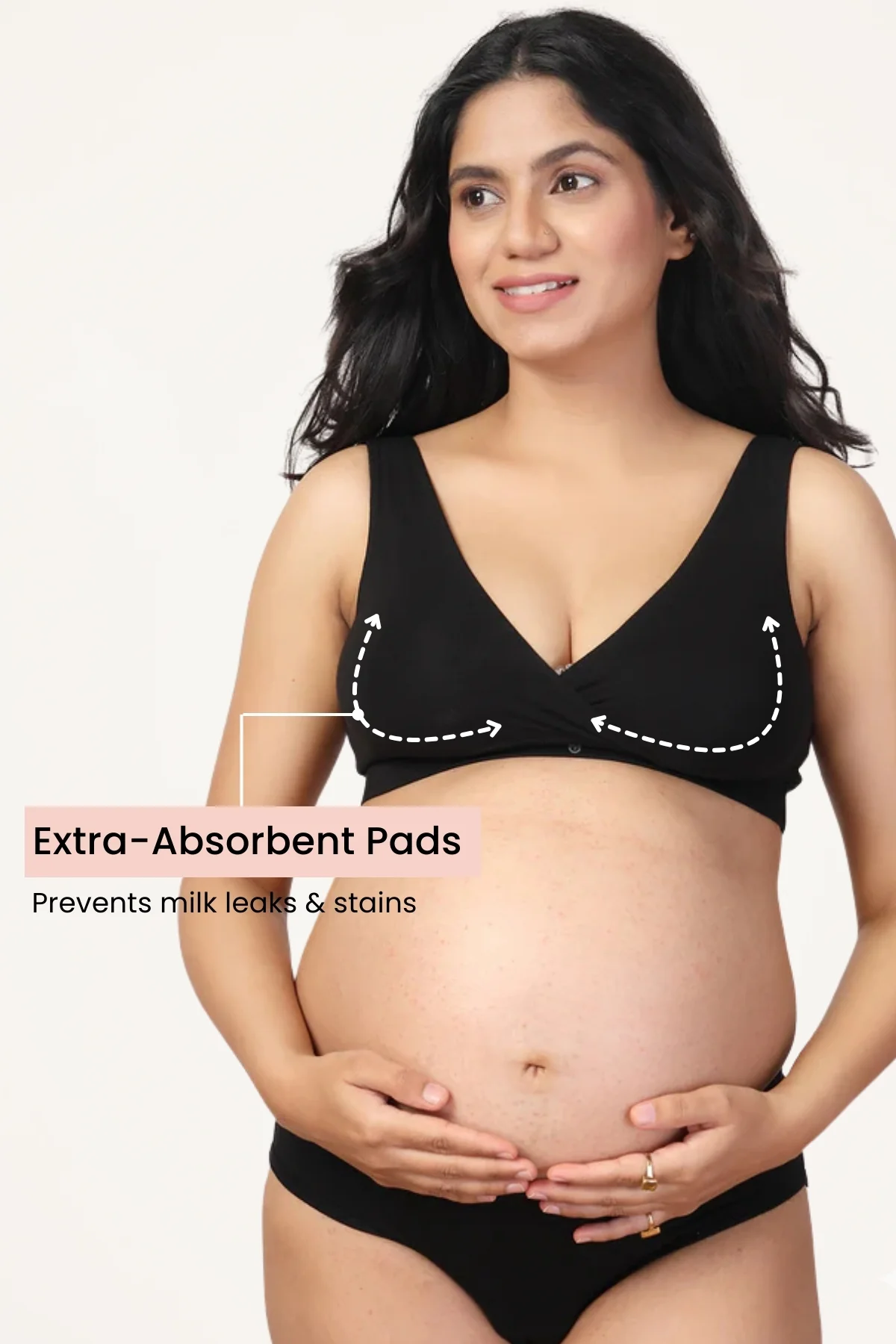 247 (Upgraded) Modal Padded Maternity Feeding Bra Pack of 2 ( Black ) - Image 4