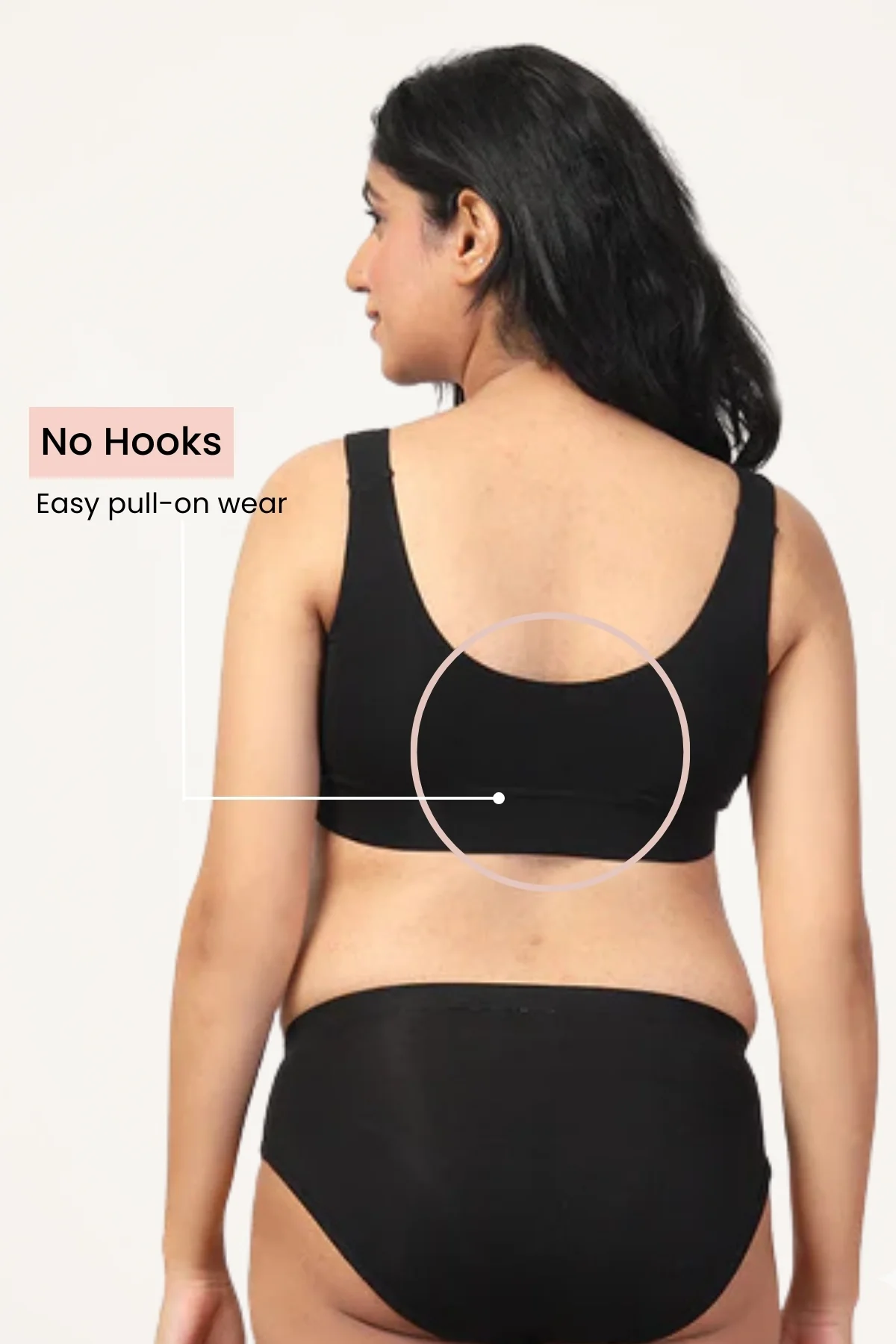 247 (Upgraded) Modal Padded Maternity Feeding Bra Pack of 2 ( Black ) - Image 5