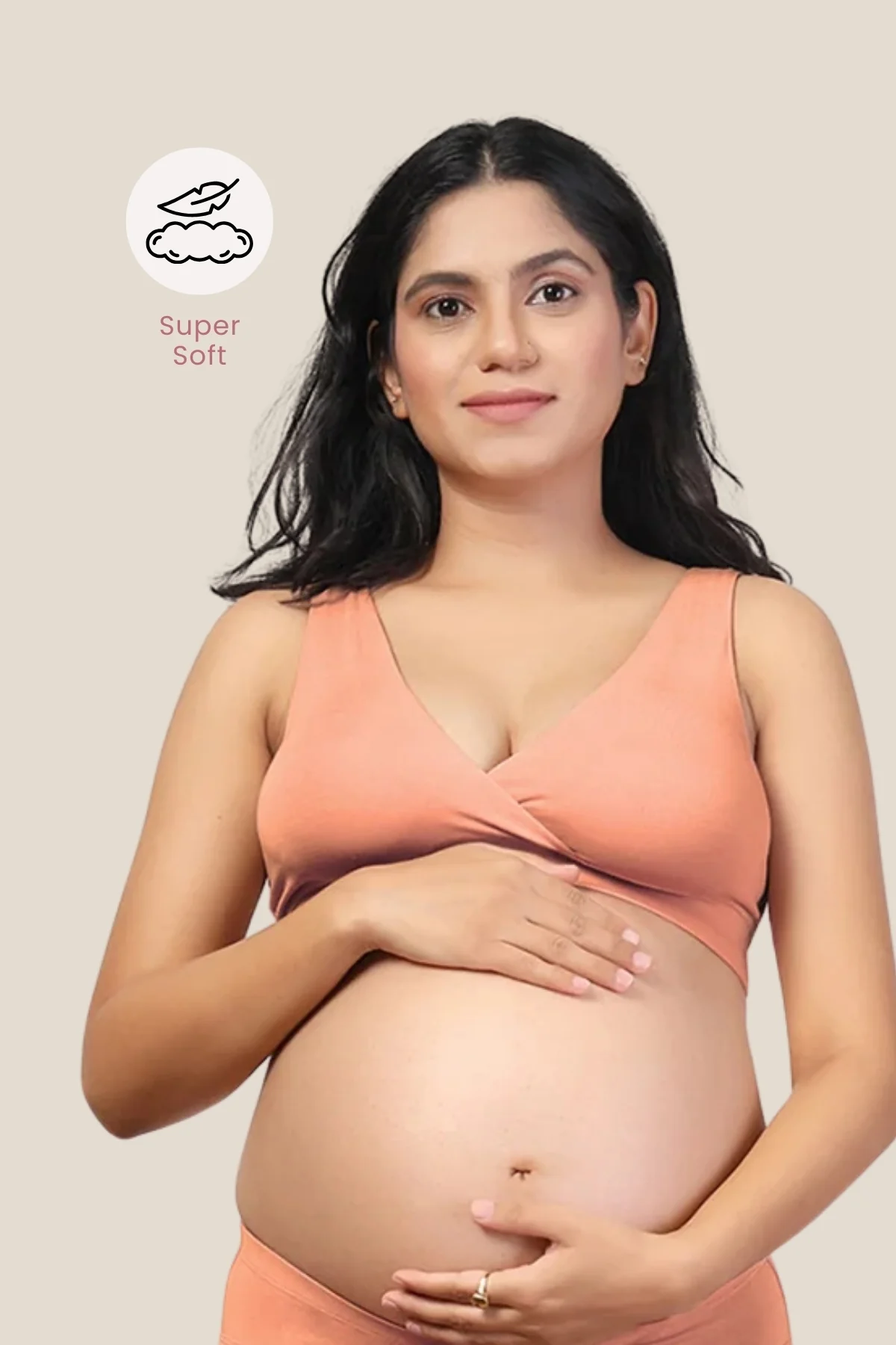 247 (Upgraded) Coral Modal Padded Maternity Feeding Bra - Image 13