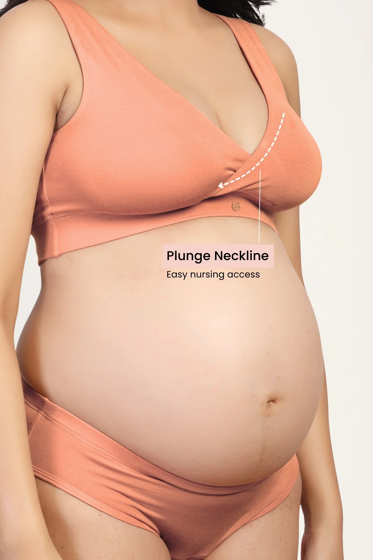 247 (Upgraded) Coral Modal Padded Maternity Feeding Bra - Image 4