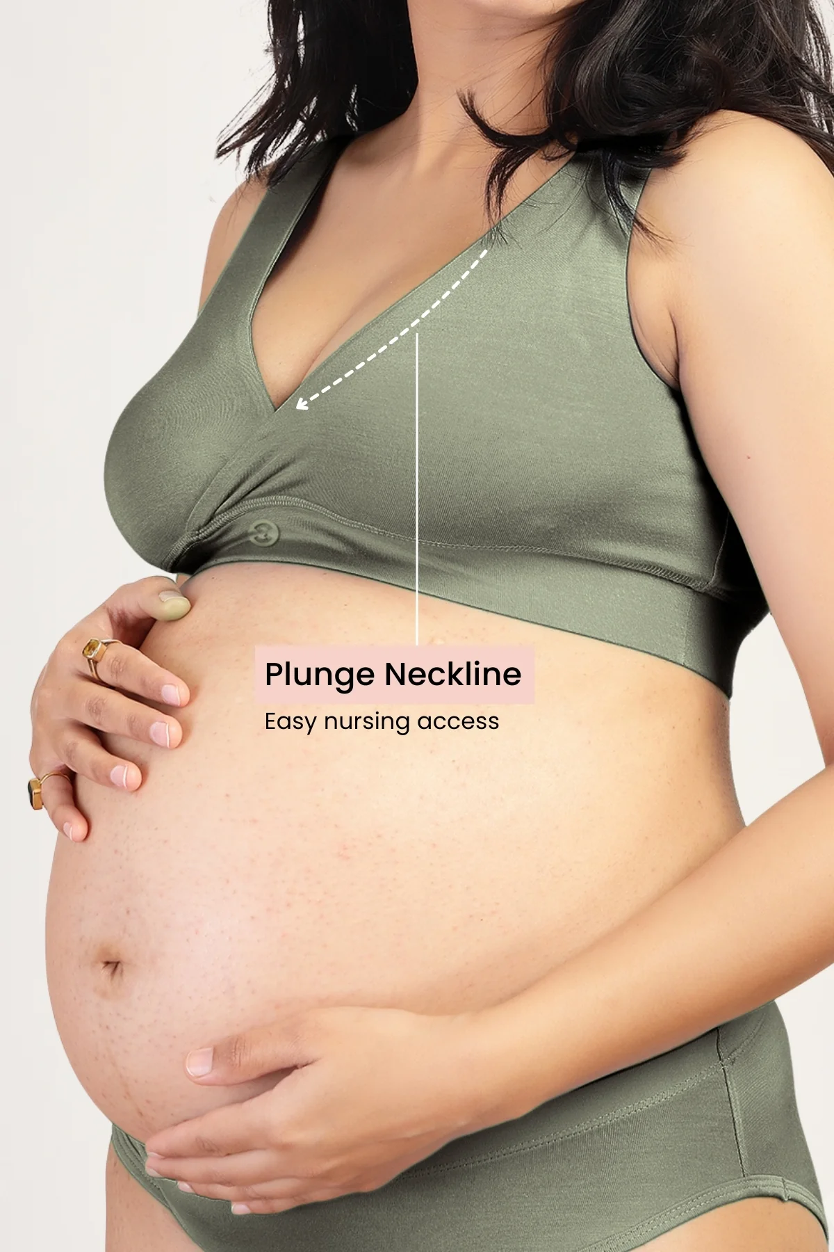 247 (Upgraded) Matcha Modal Padded Maternity Feeding Bra - Image 3