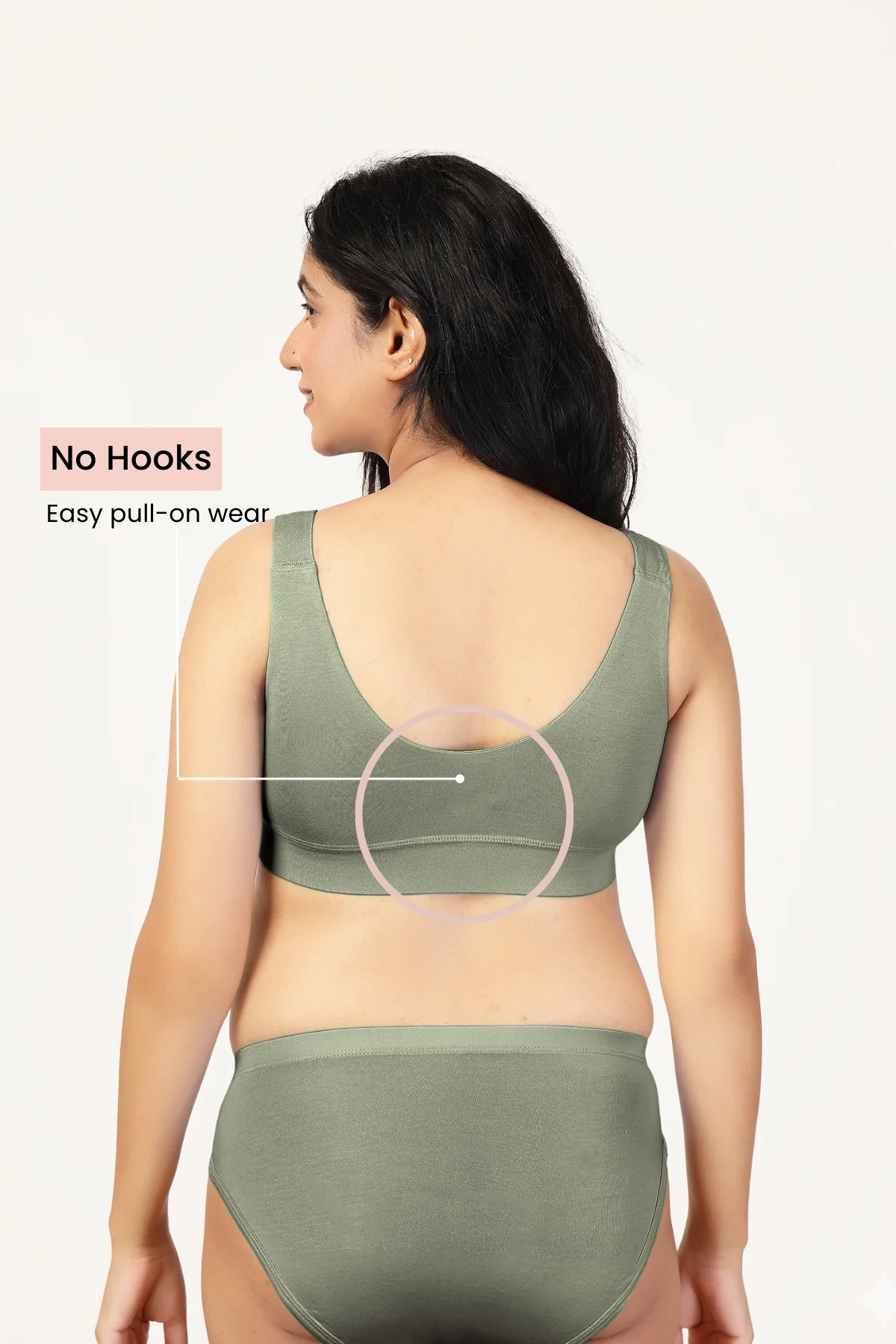 247 (Upgraded) Matcha Modal Padded Maternity Feeding Bra - Image 4