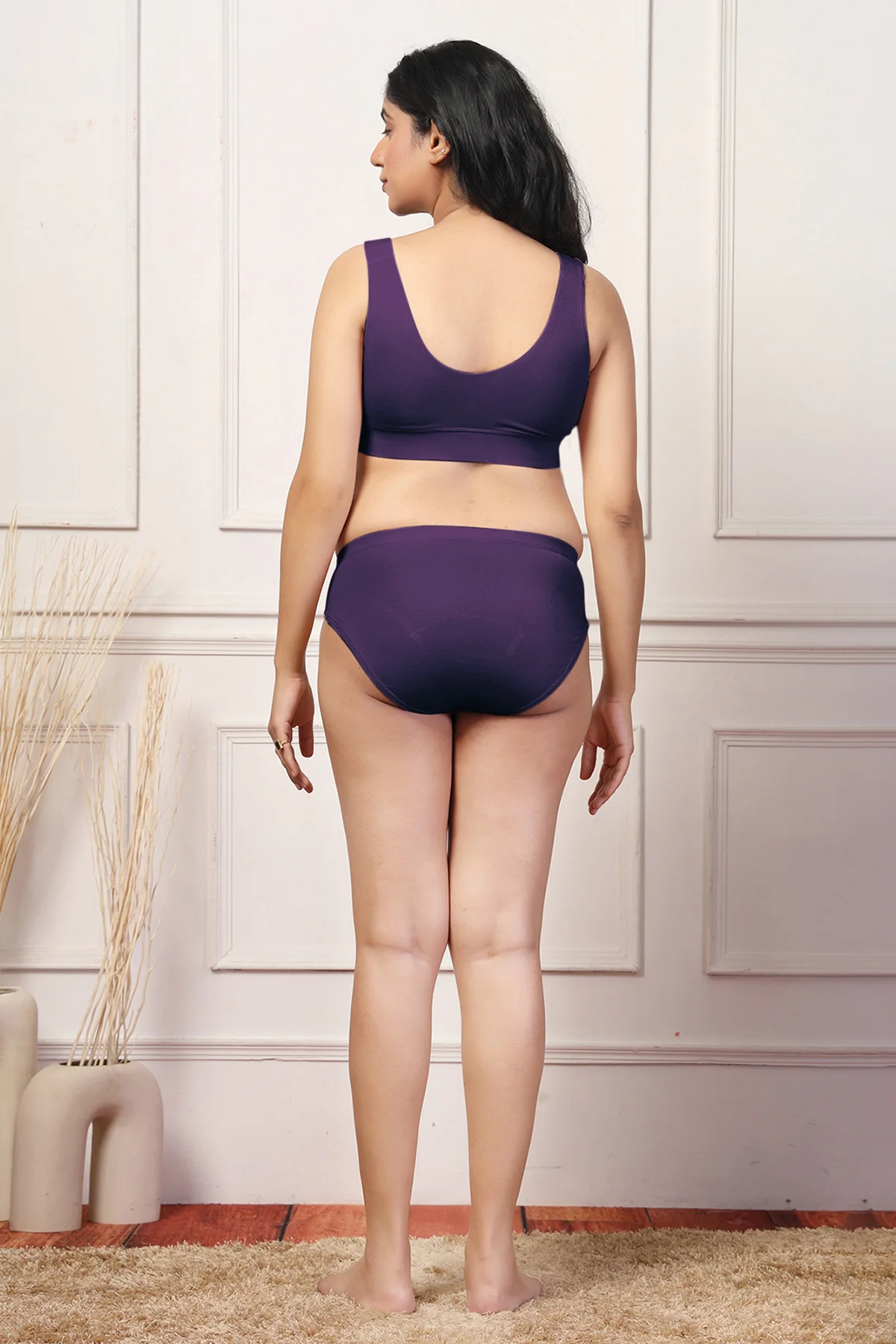 247 (Upgraded) Plum Modal Padded Maternity Feeding Bra - Image 11