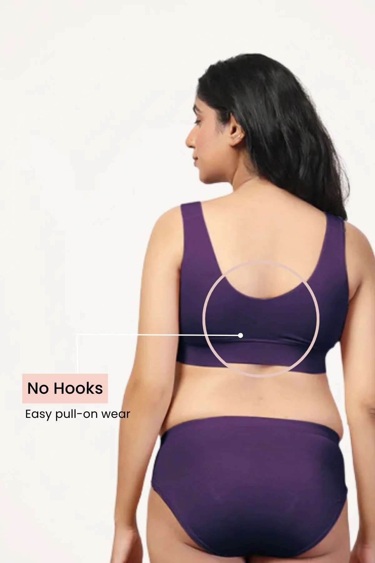 247 (Upgraded) Plum Modal Padded Maternity Feeding Bra - Image 4
