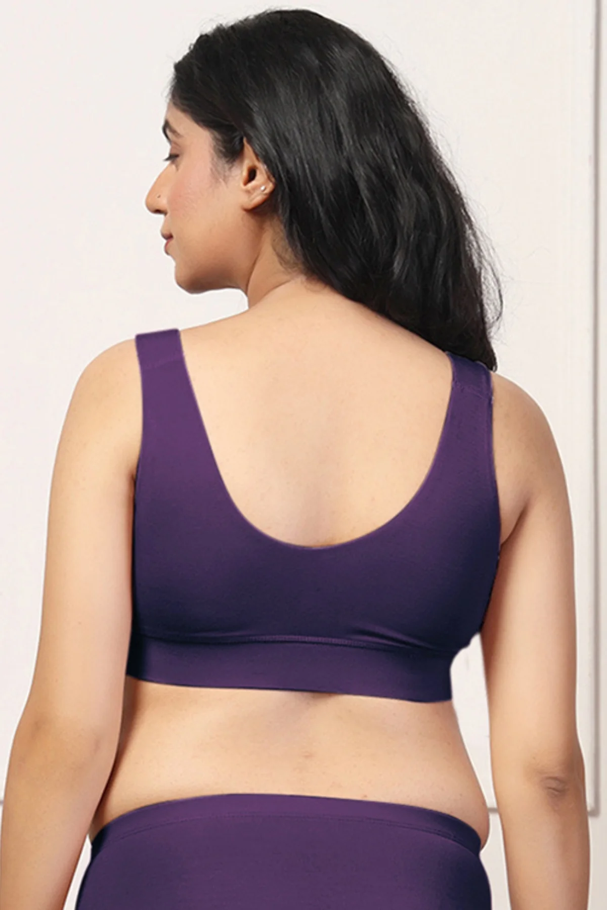 247 (Upgraded) Plum Modal Padded Maternity Feeding Bra - Image 9
