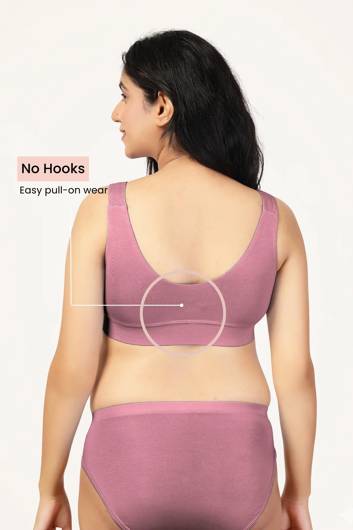 247 (Upgraded) Plumwine Modal Padded Maternity Feeding Bra - Image 4