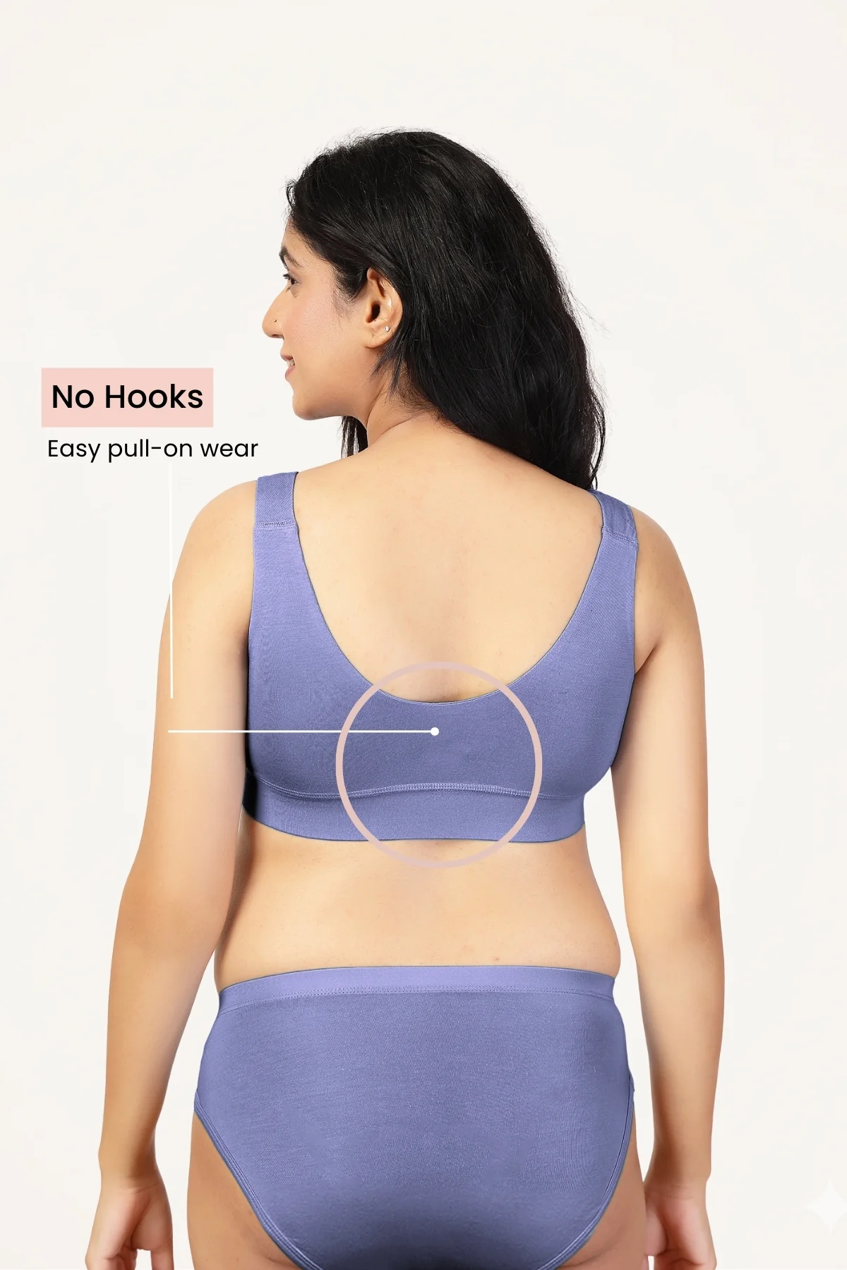 247 (Upgraded) Royal Blue Modal Padded Maternity Feeding Bra - Image 4