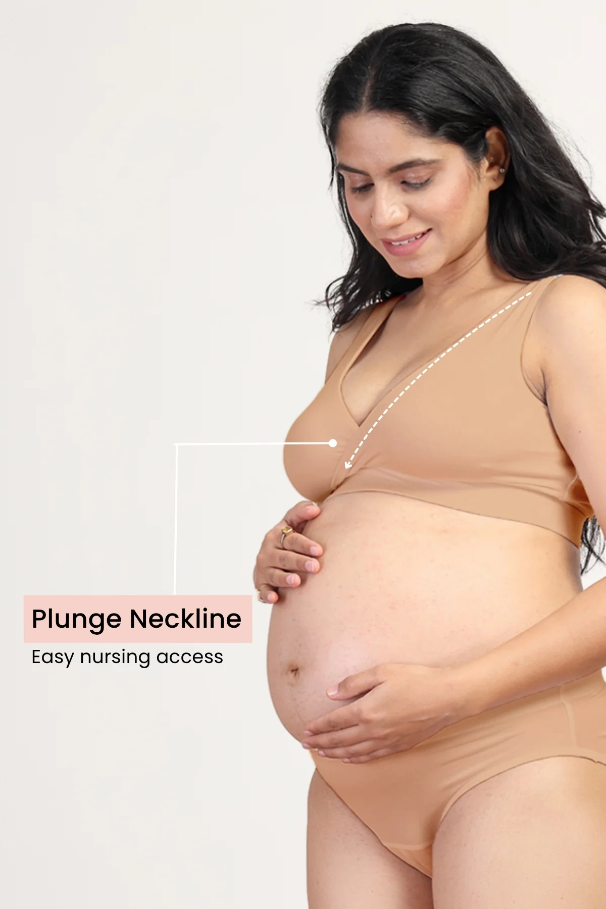 247 (Upgraded) Skin Color Modal Padded Maternity Feeding Bra - Image 4