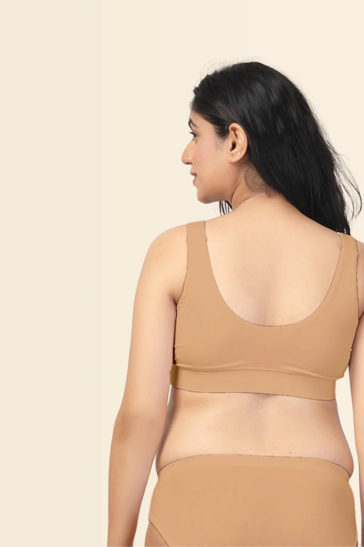 247 (Upgraded) Skin Color Modal Padded Maternity Feeding Bra - Image 8