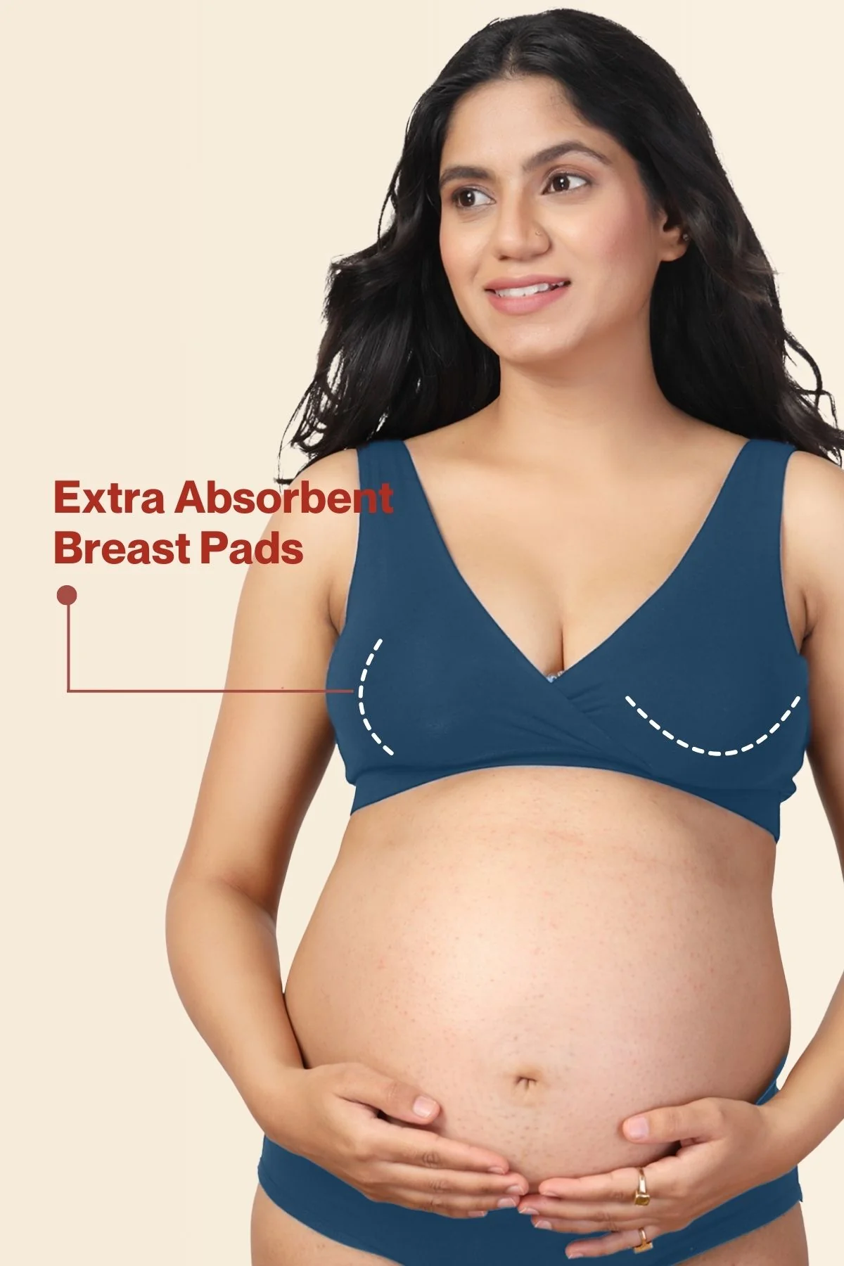 247 (Upgraded) Teal Modal Padded Maternity Feeding Bra - Image 3