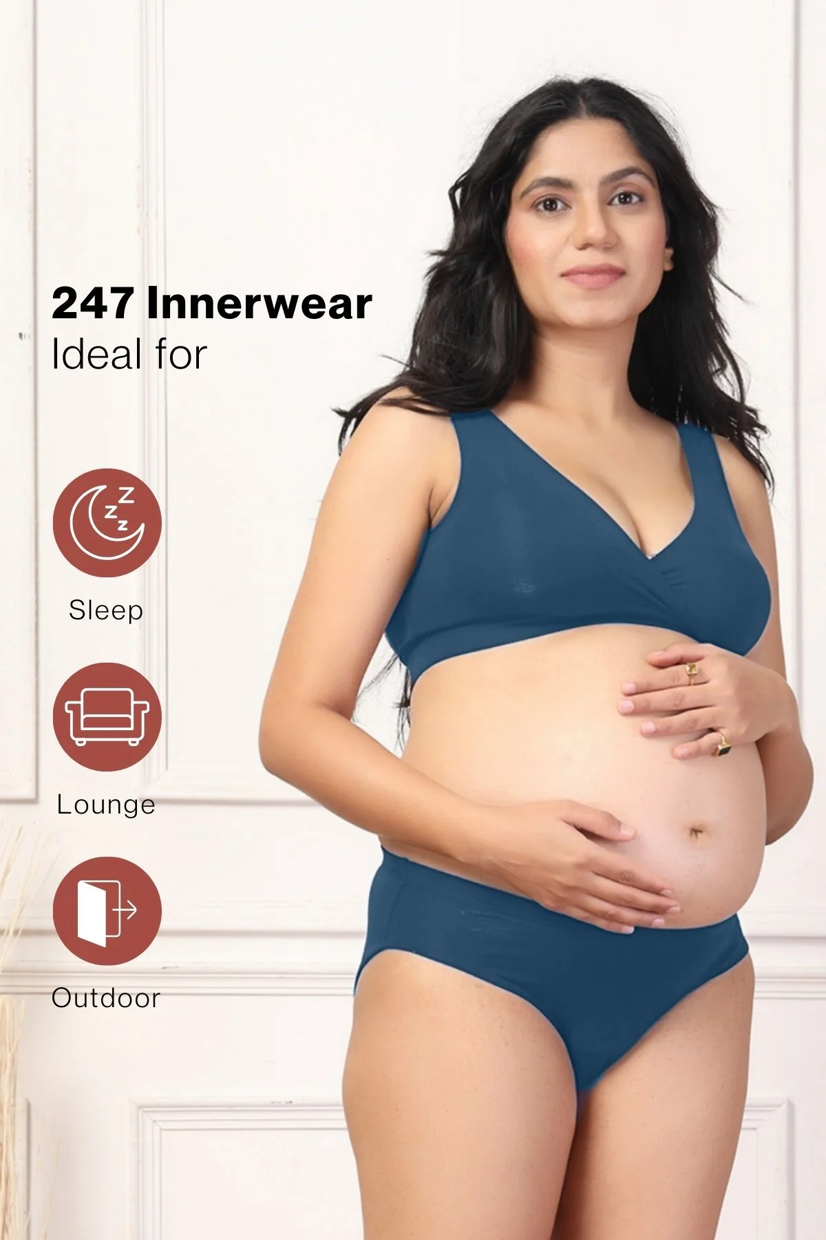 247 (Upgraded) Teal Modal Padded Maternity Feeding Bra - Image 6