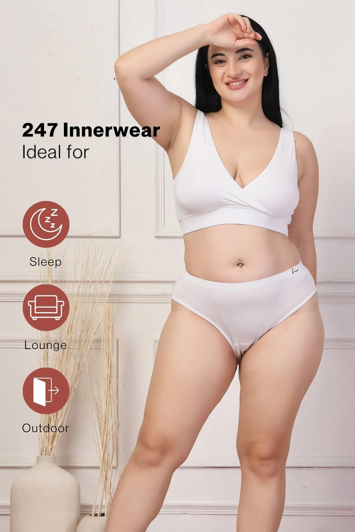 247 White Padded Maternity Feeding Bra and Panty Set - Image 27