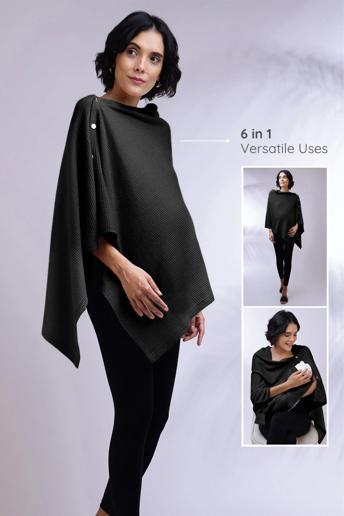 Amara Nursing Cover - Black - Image 17
