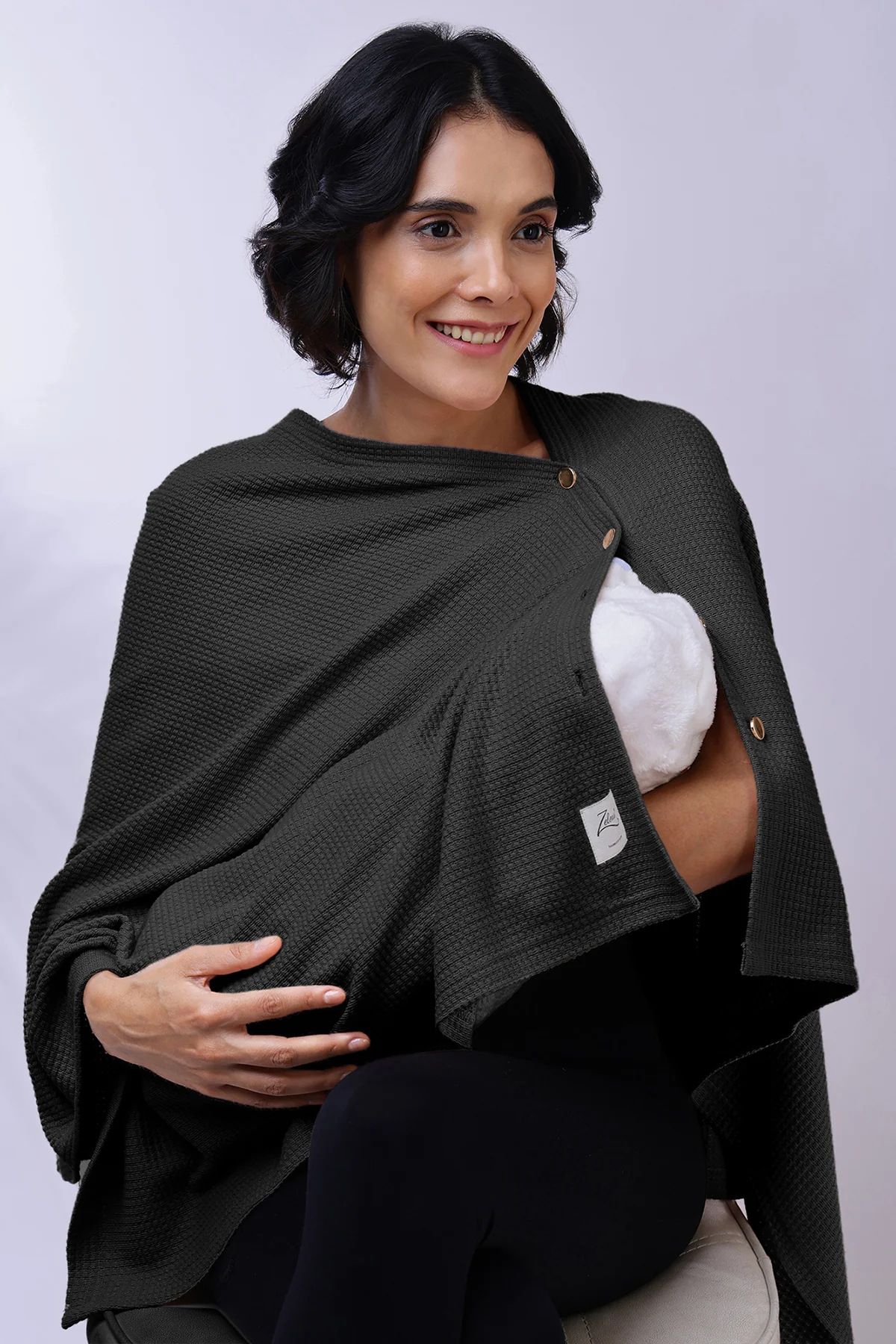 Amara Nursing Cover - Black - Image 7