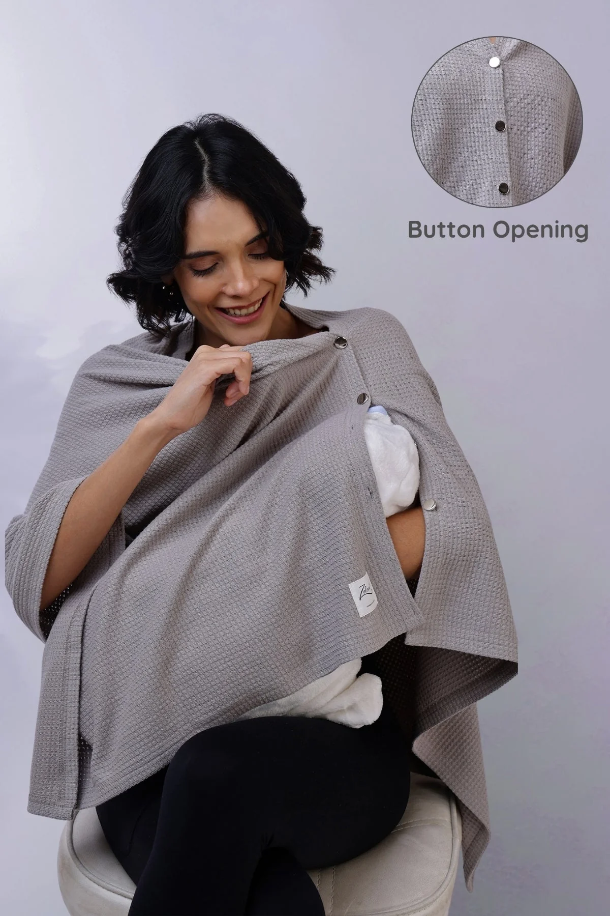 Amara Nursing Cover - Grey - Image 15